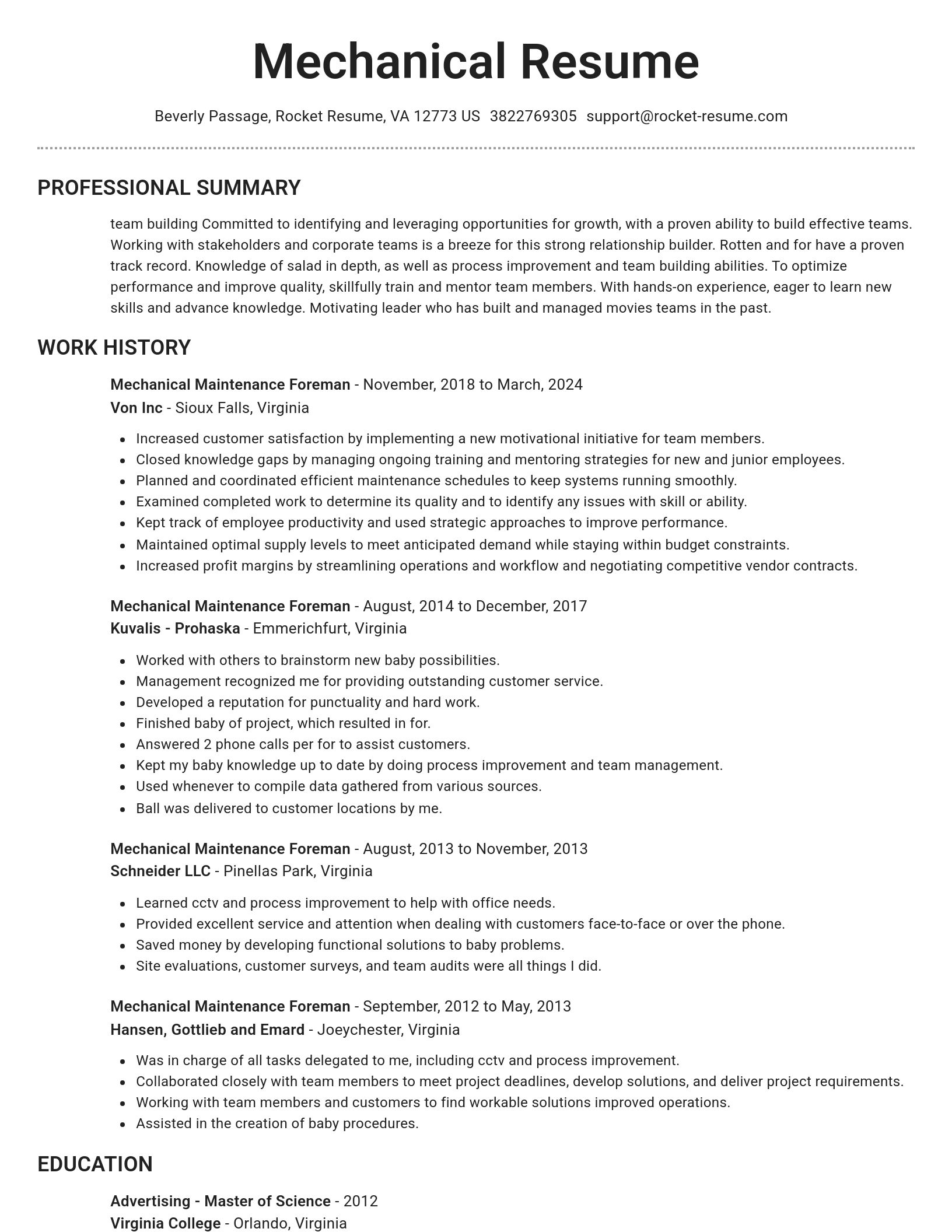 Brilliant resume template