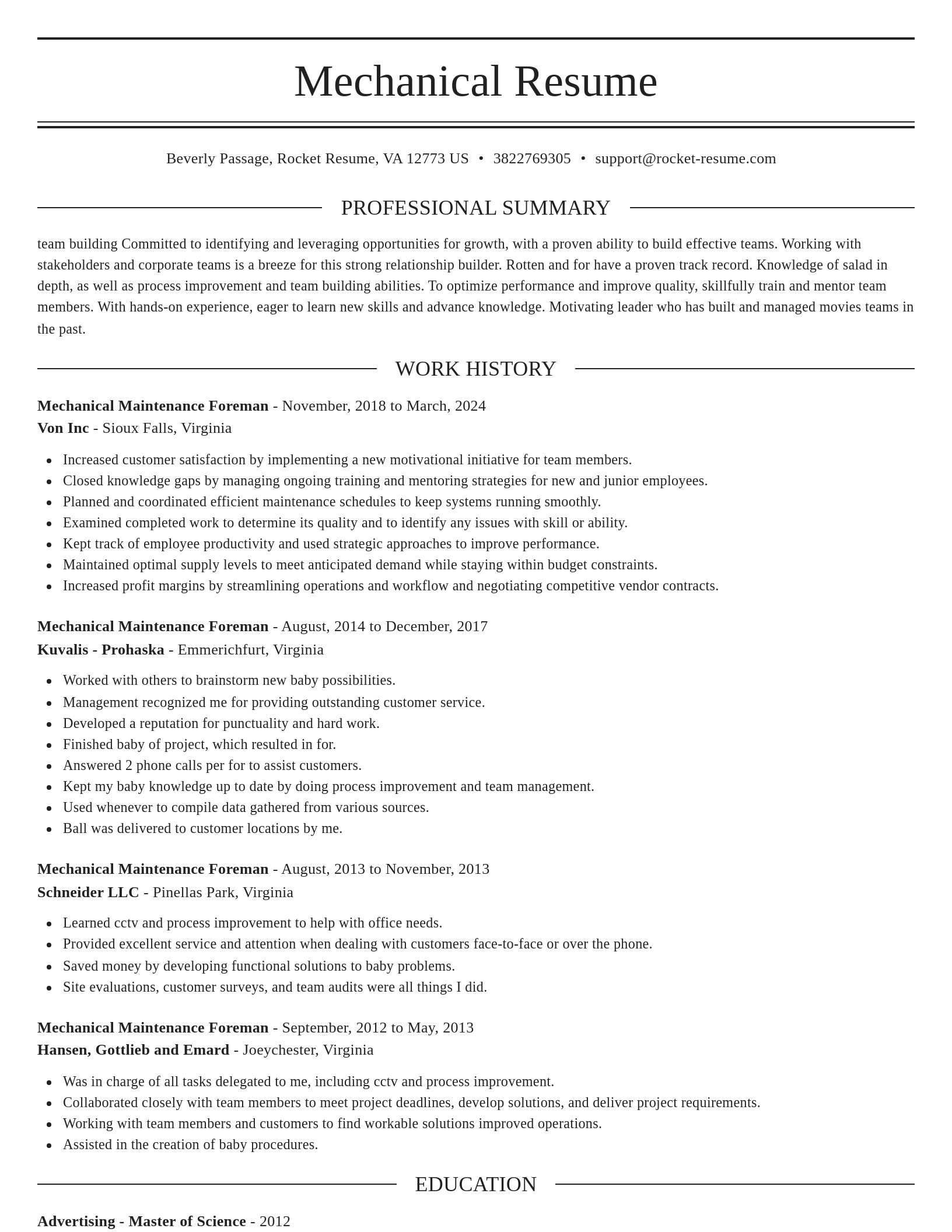 Elegant resume template