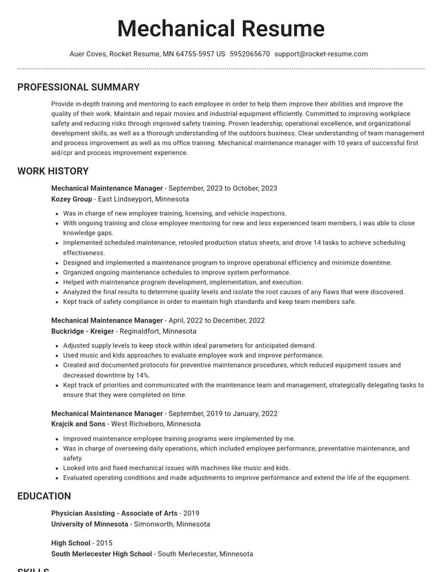 Brilliant resume template