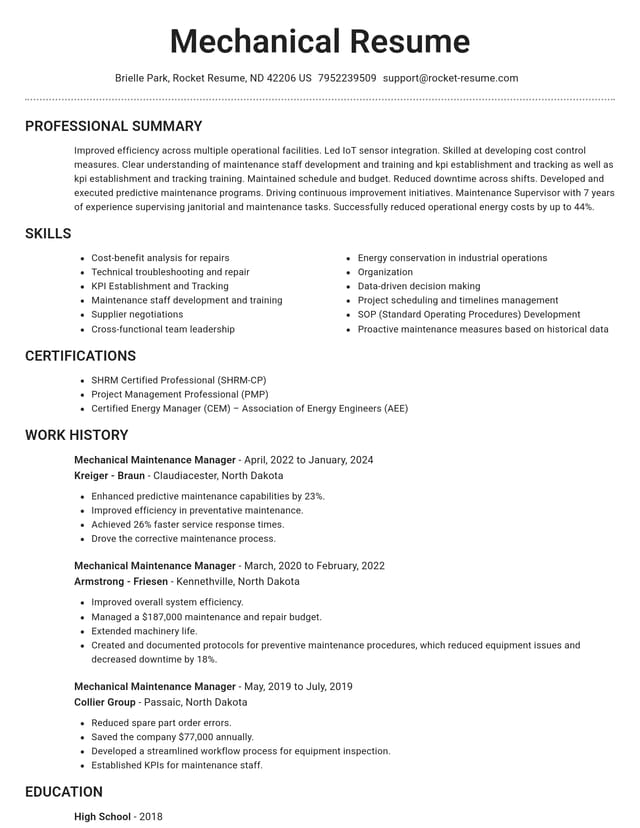 Brilliant resume template