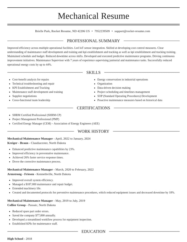 Elegant resume template