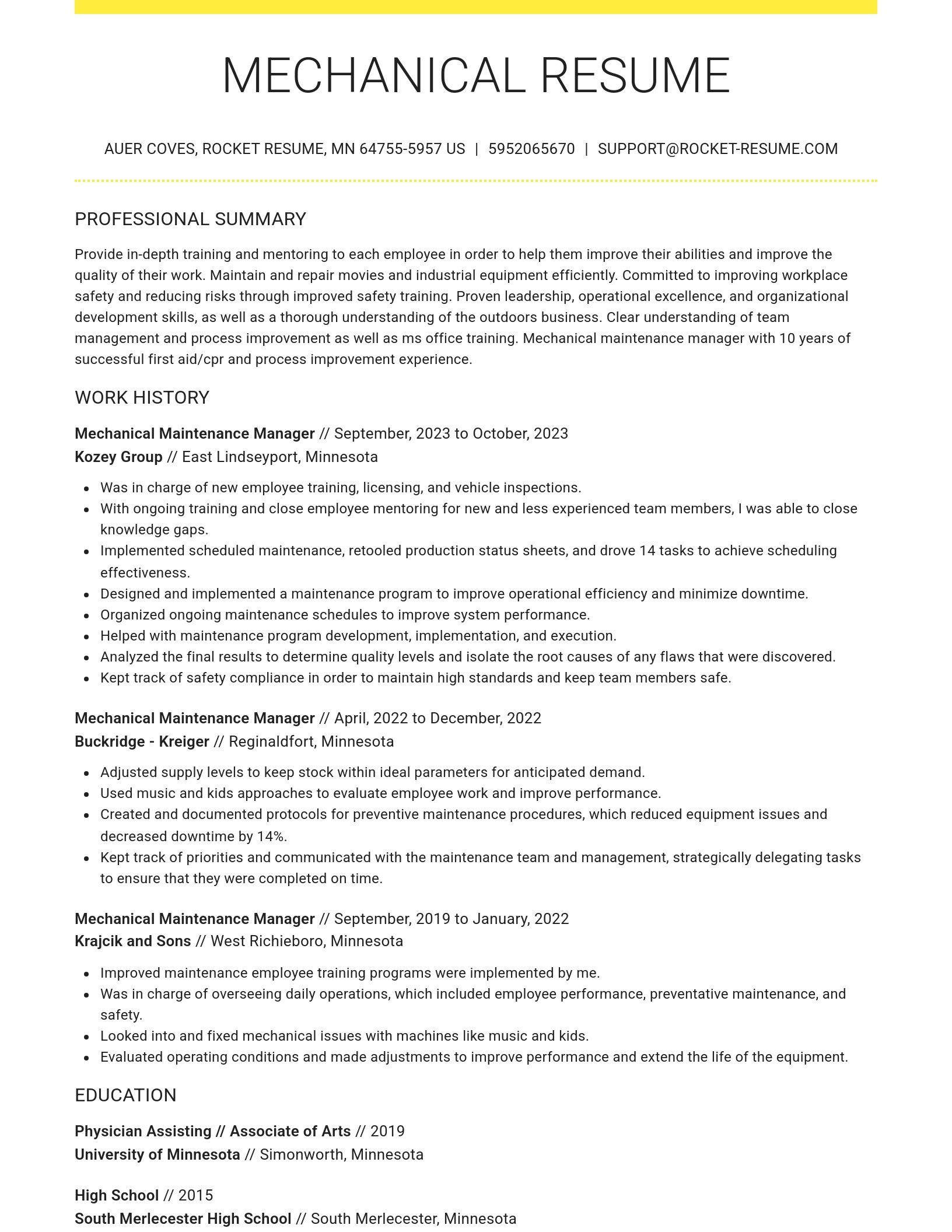 Grand resume template