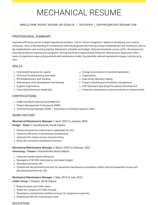 Grand resume template