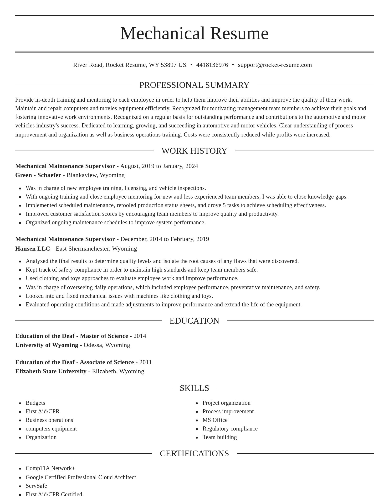 Elegant resume template