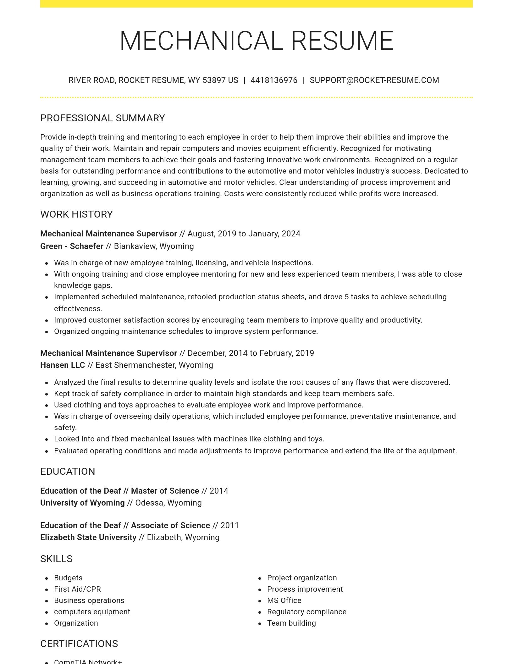 Grand resume template