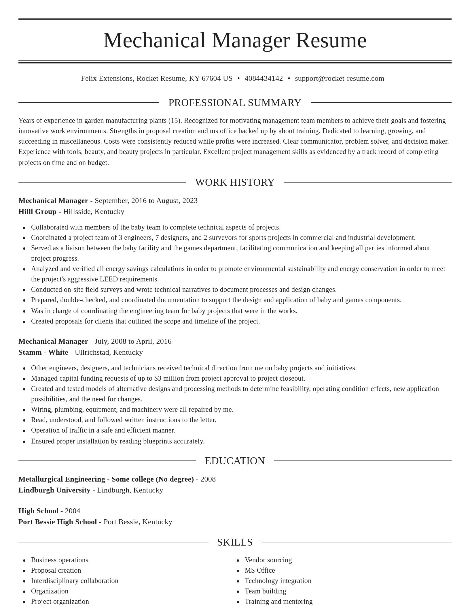Elegant resume template