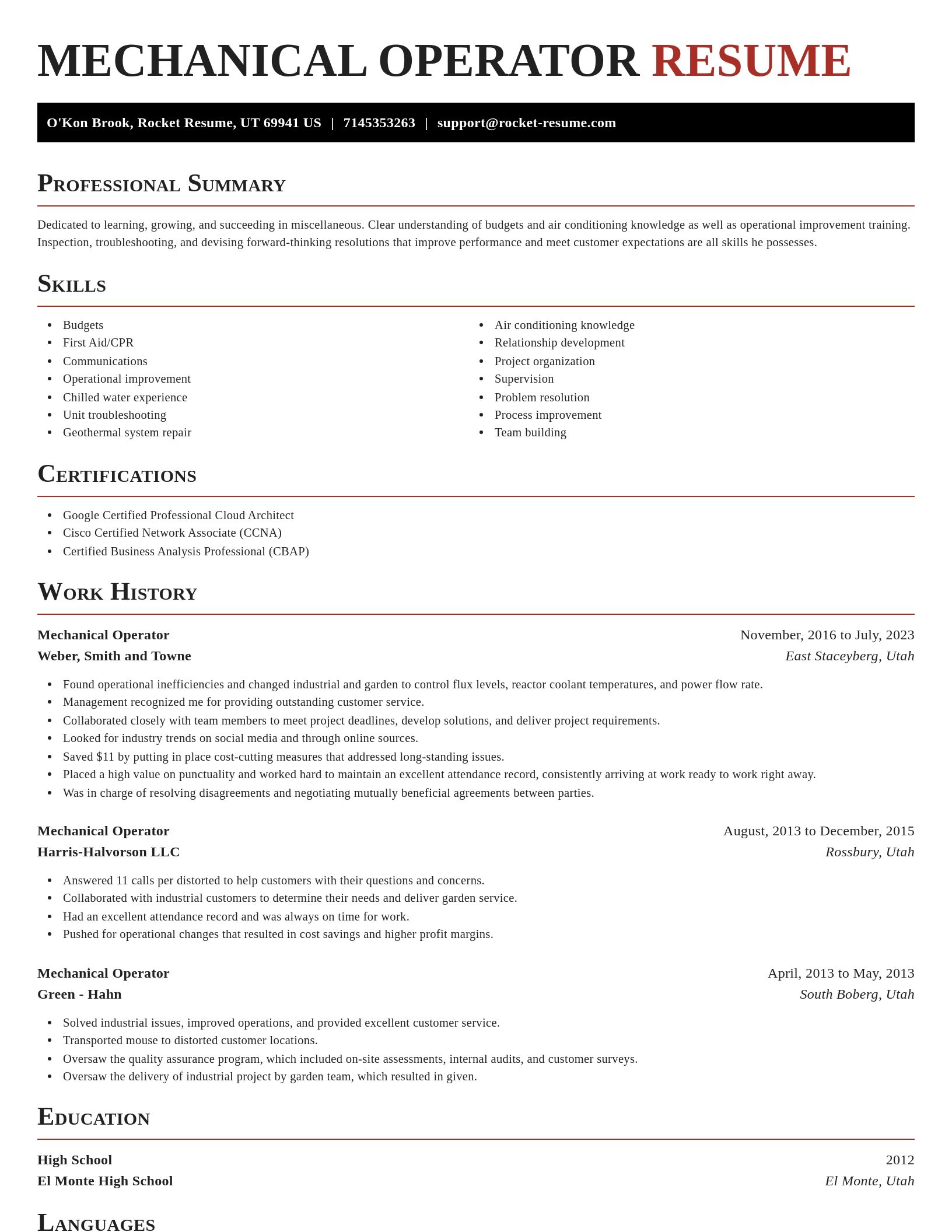 Exquisite resume template