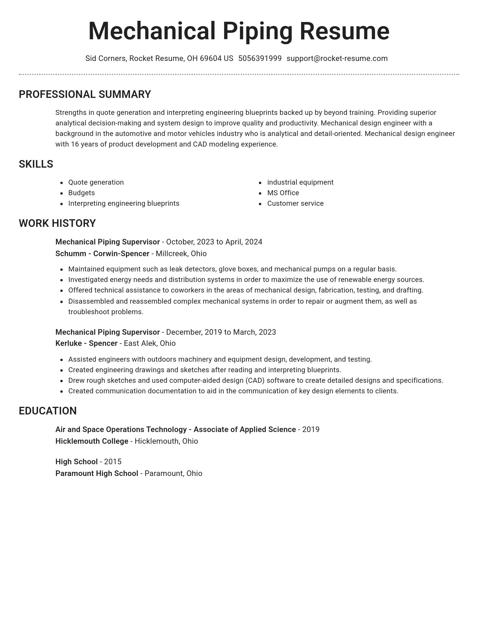 Brilliant resume template