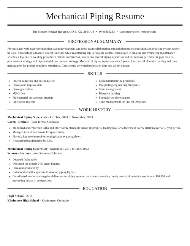 Elegant resume template