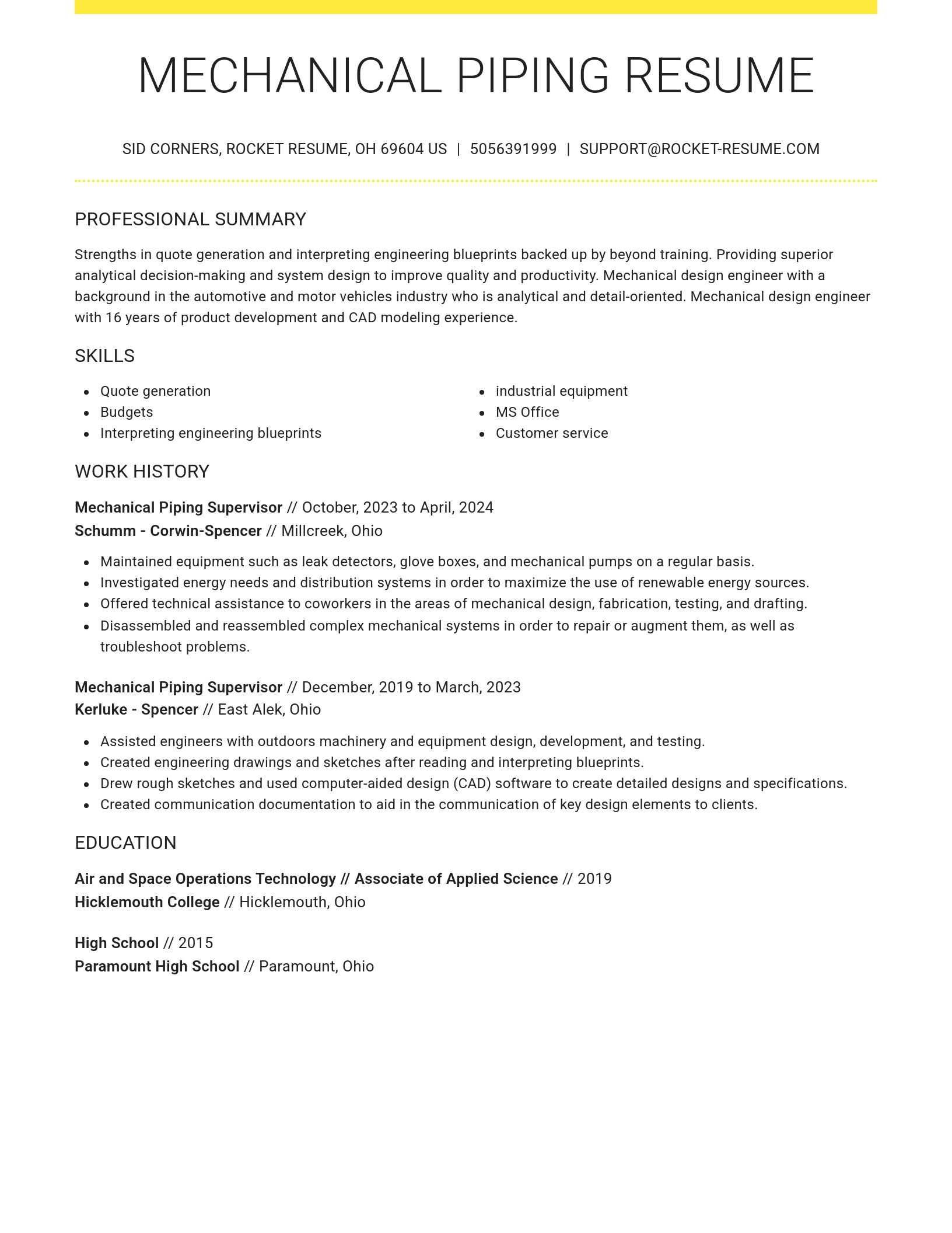 Grand resume template