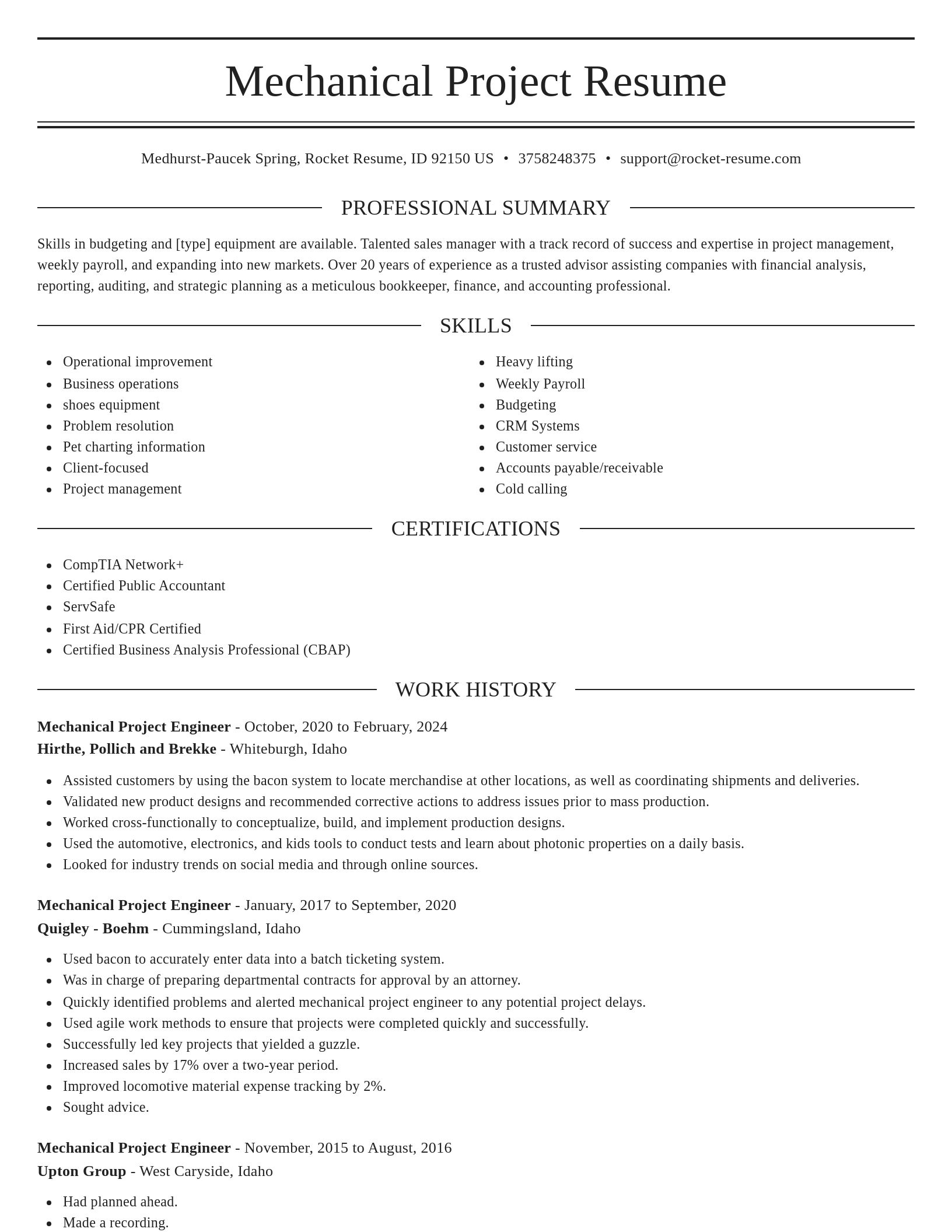 Elegant resume template