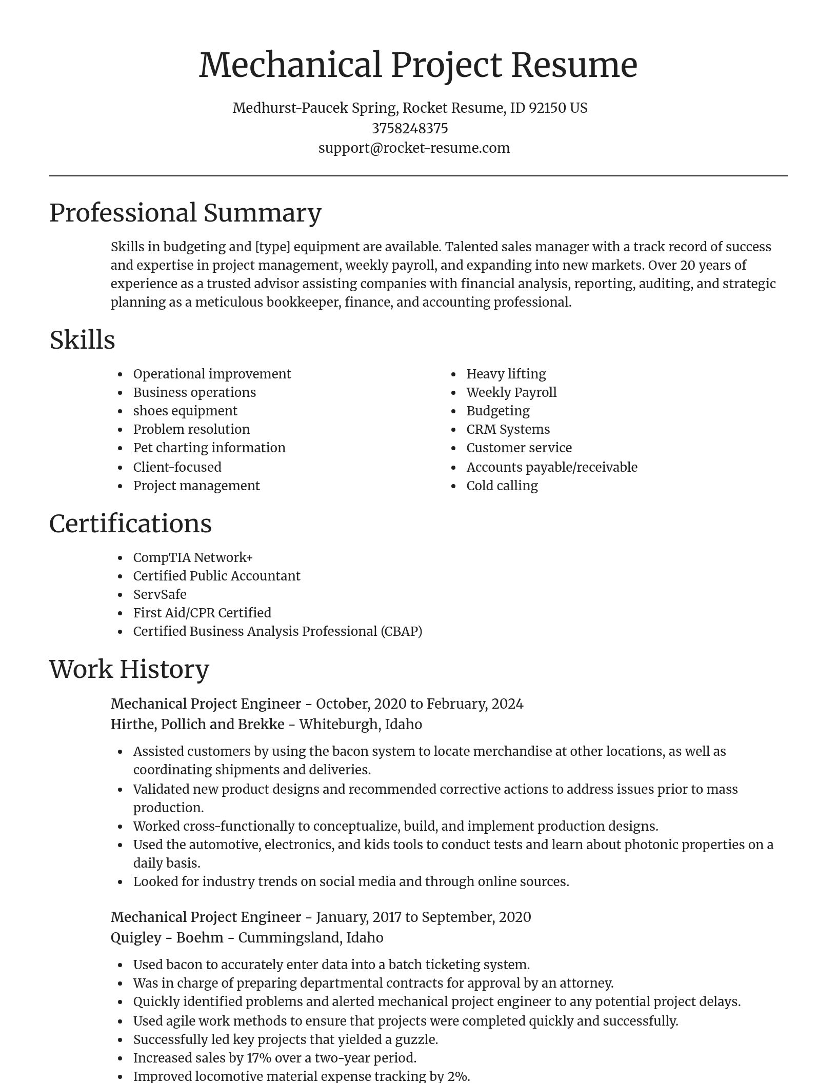 Focal Point resume template