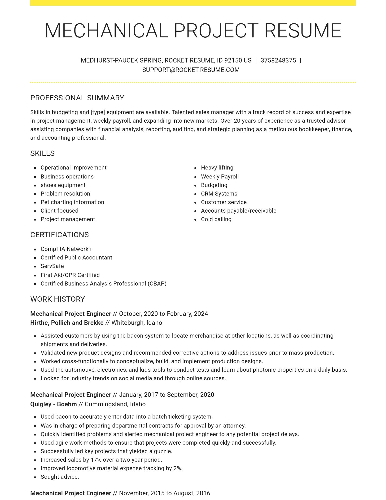 Grand resume template