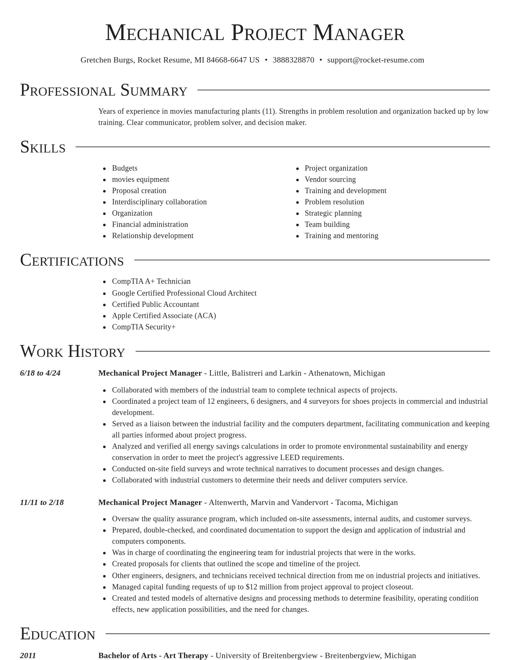 Director resume template