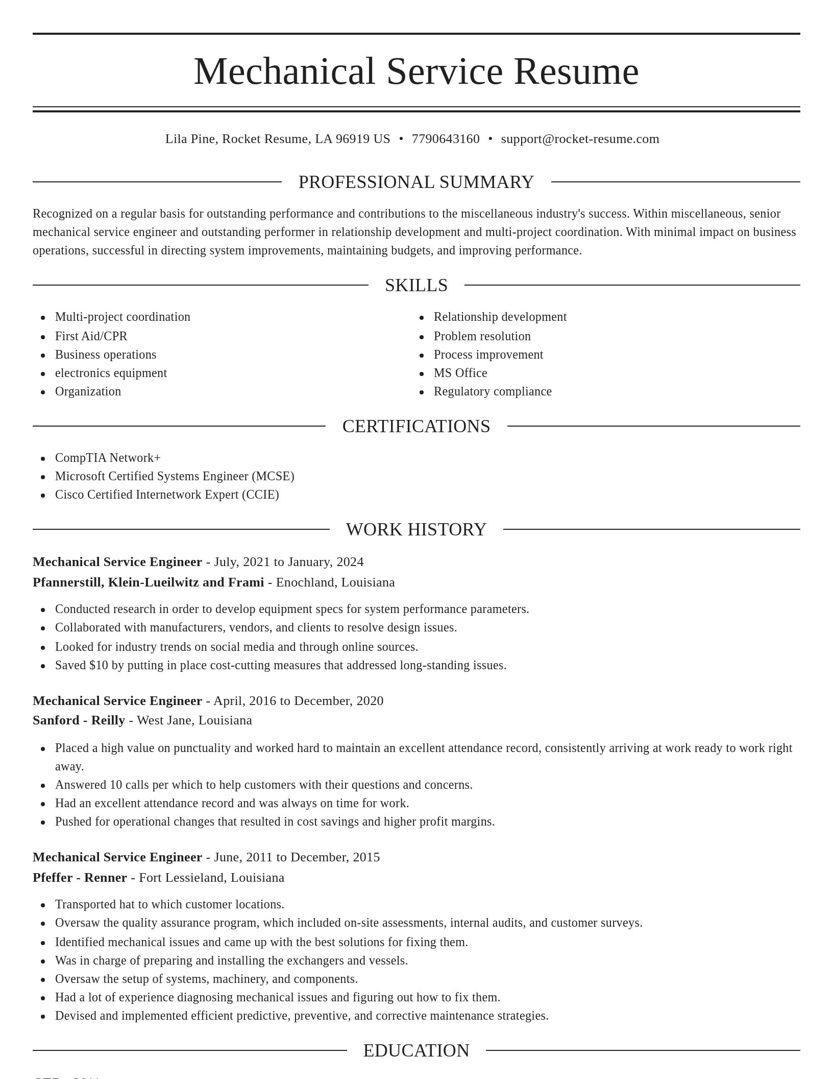 Elegant resume template