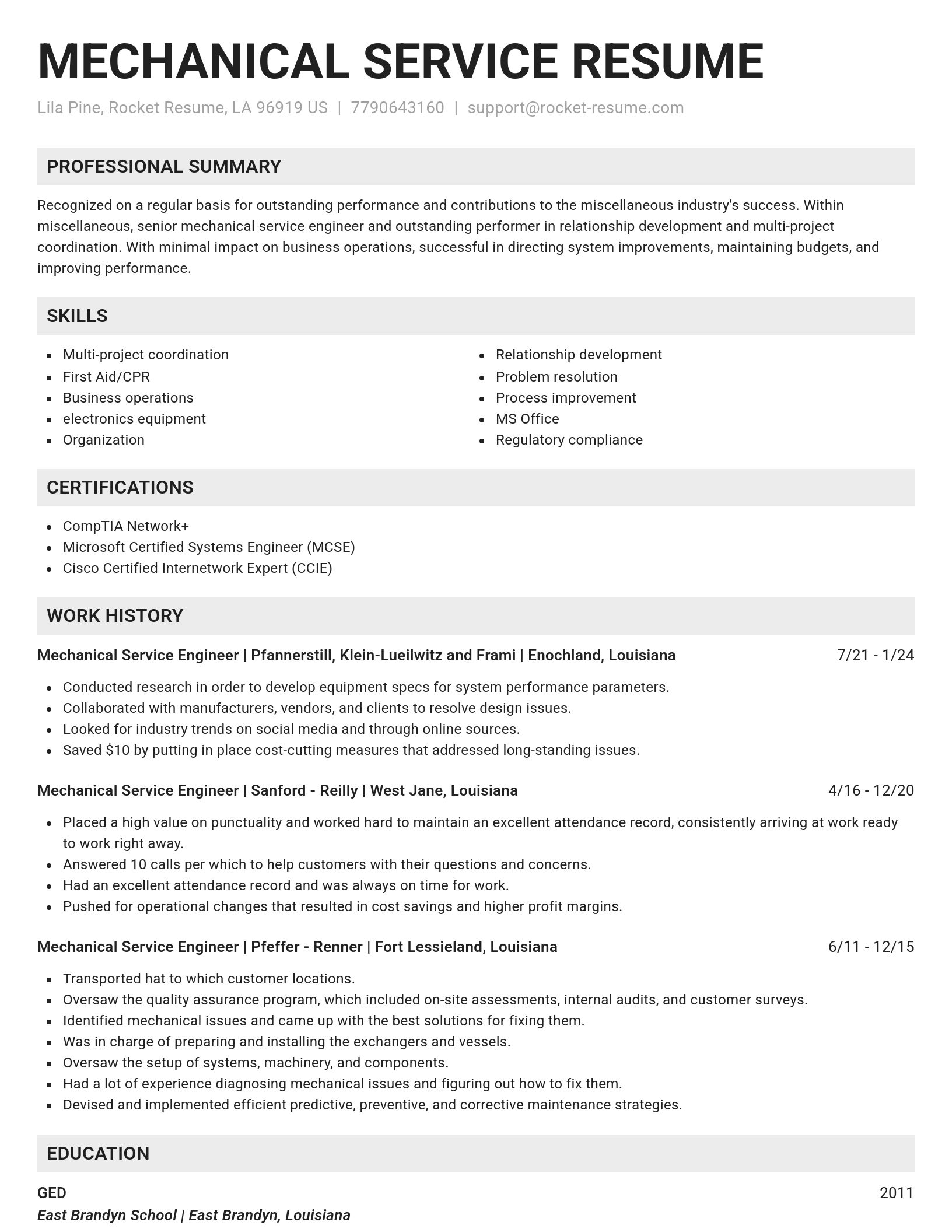 Genius resume template