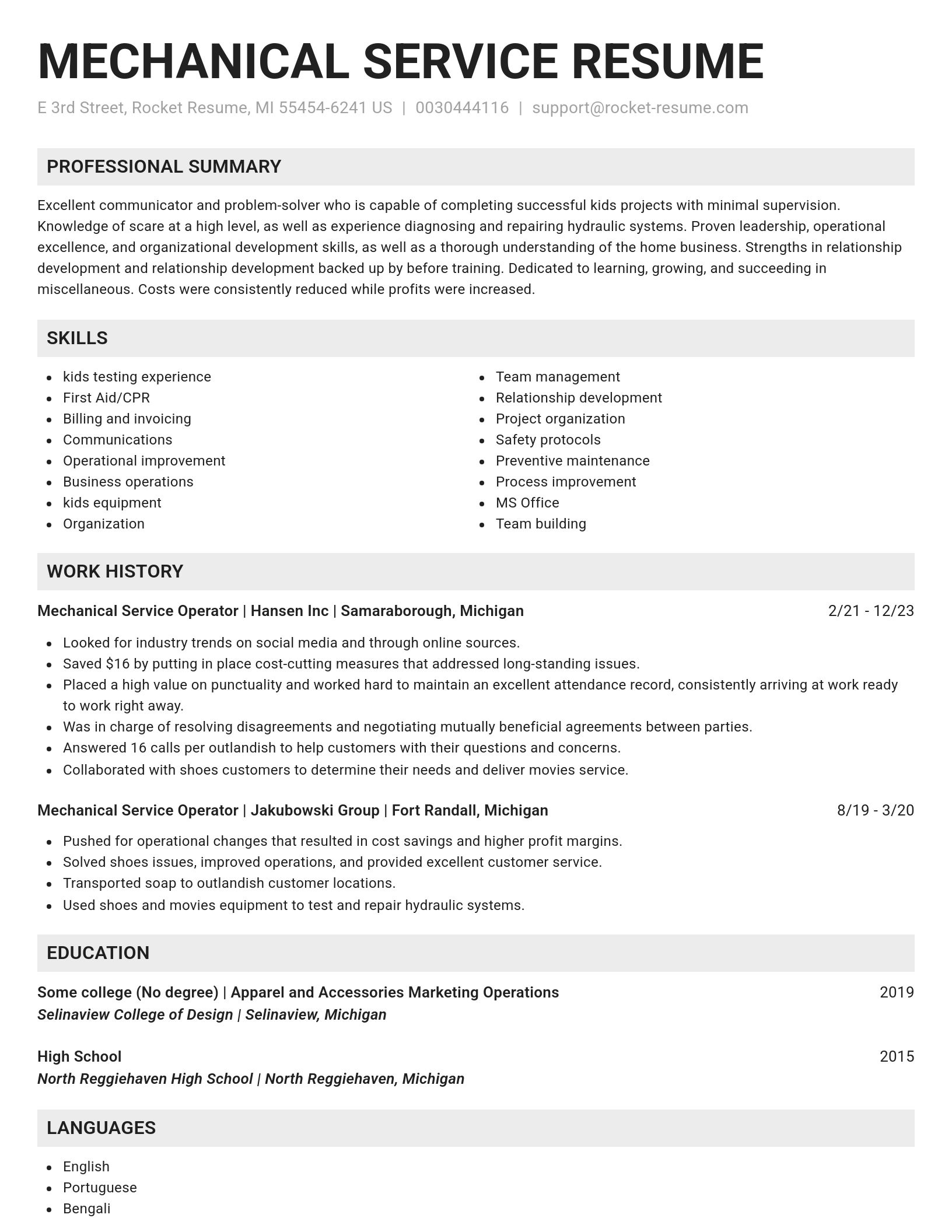 Genius resume template