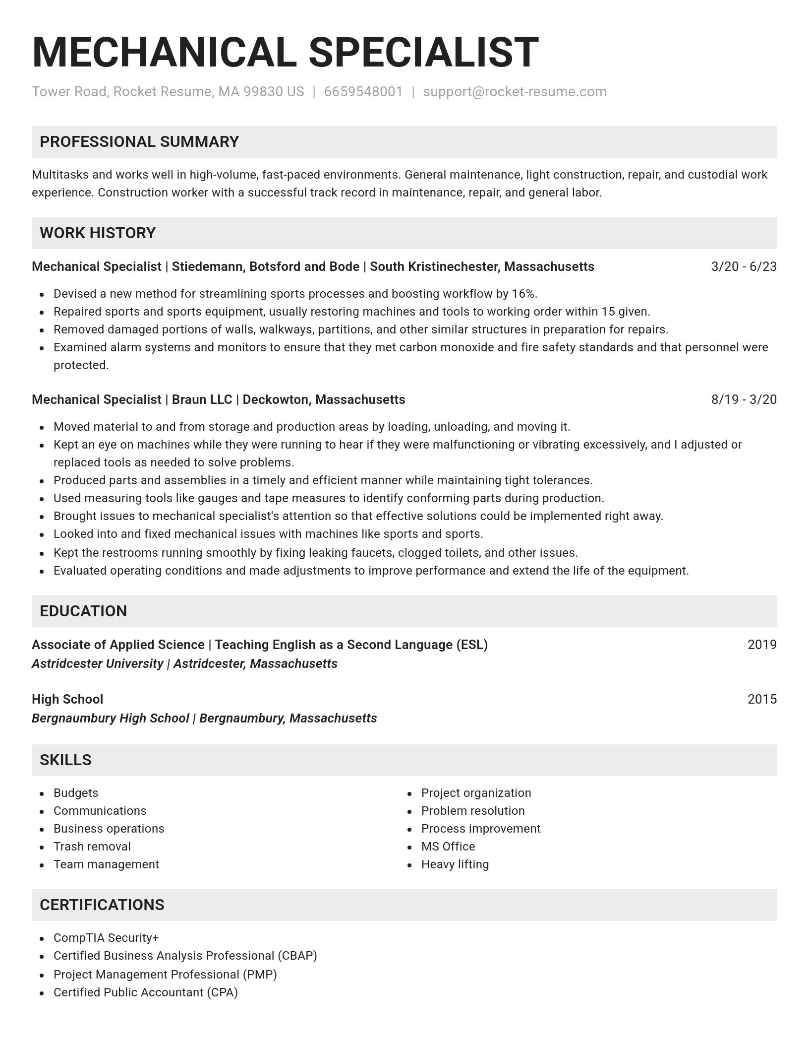 Genius resume template
