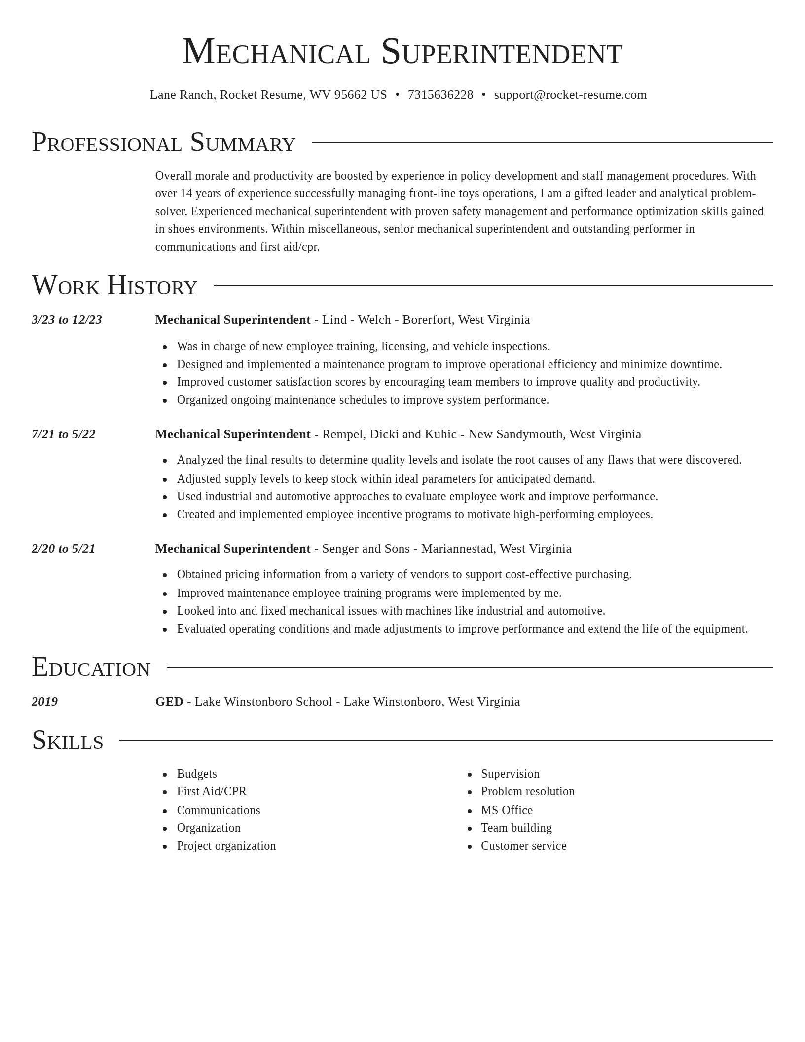 Director resume template