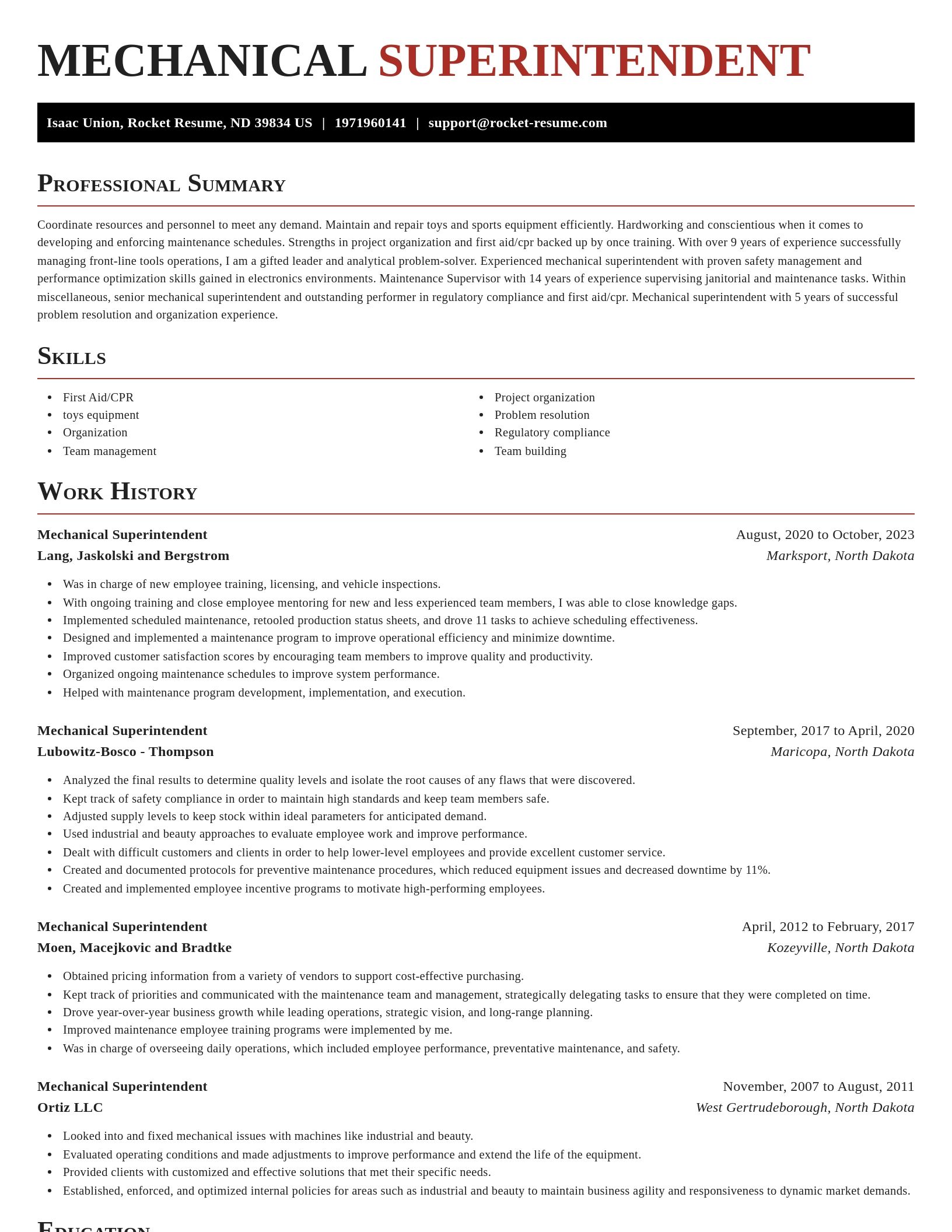 Exquisite resume template