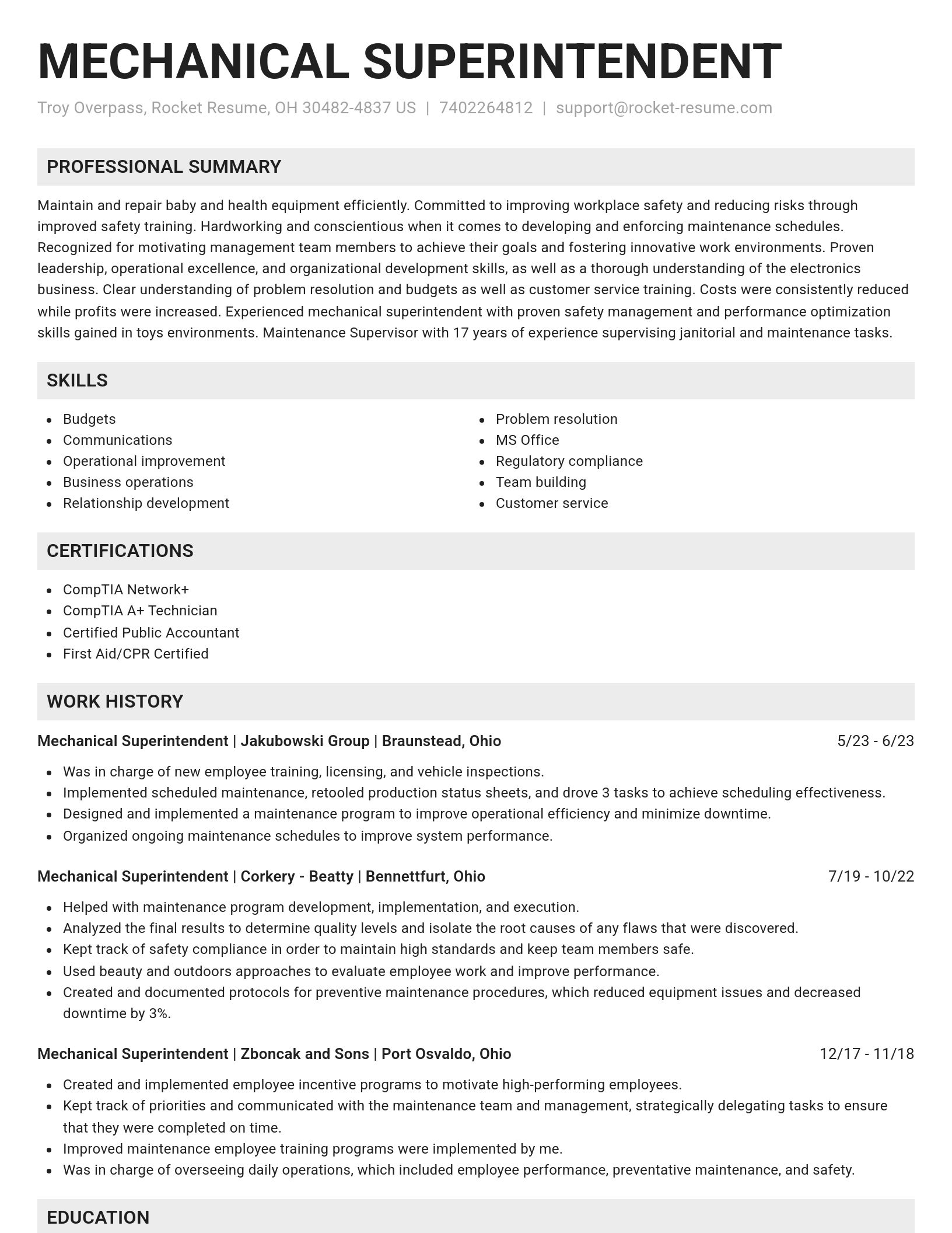 Genius resume template