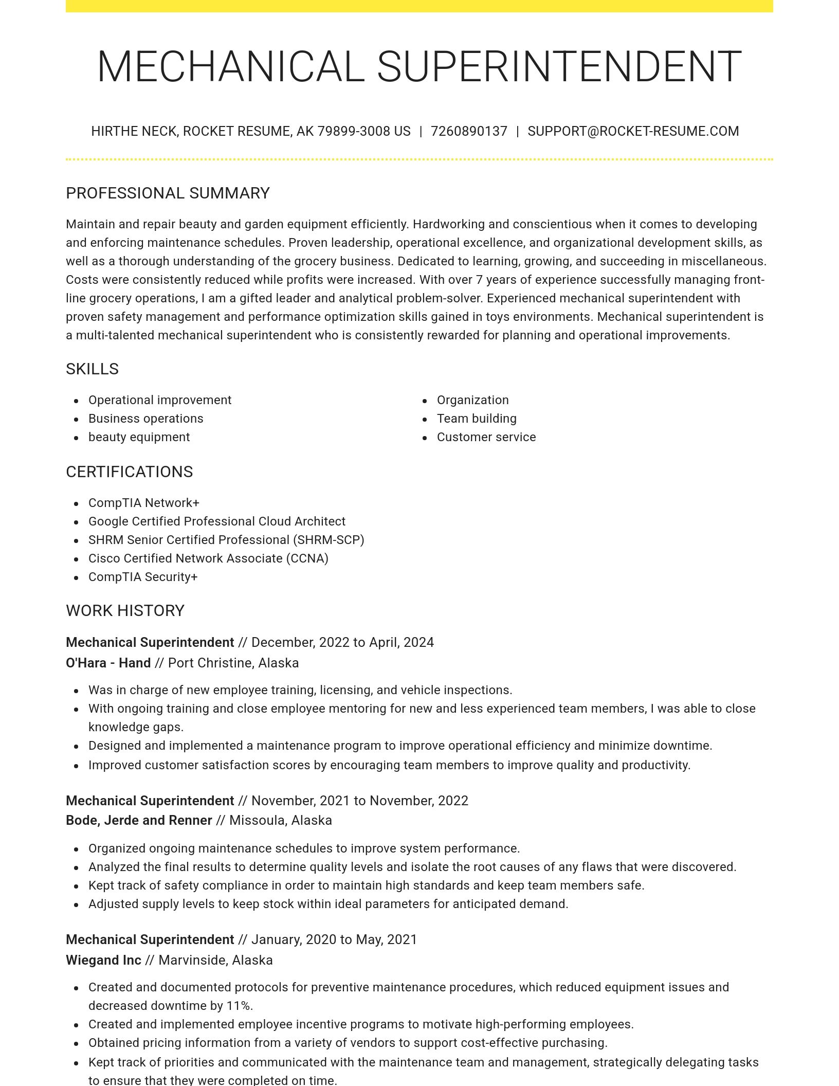 Grand resume template