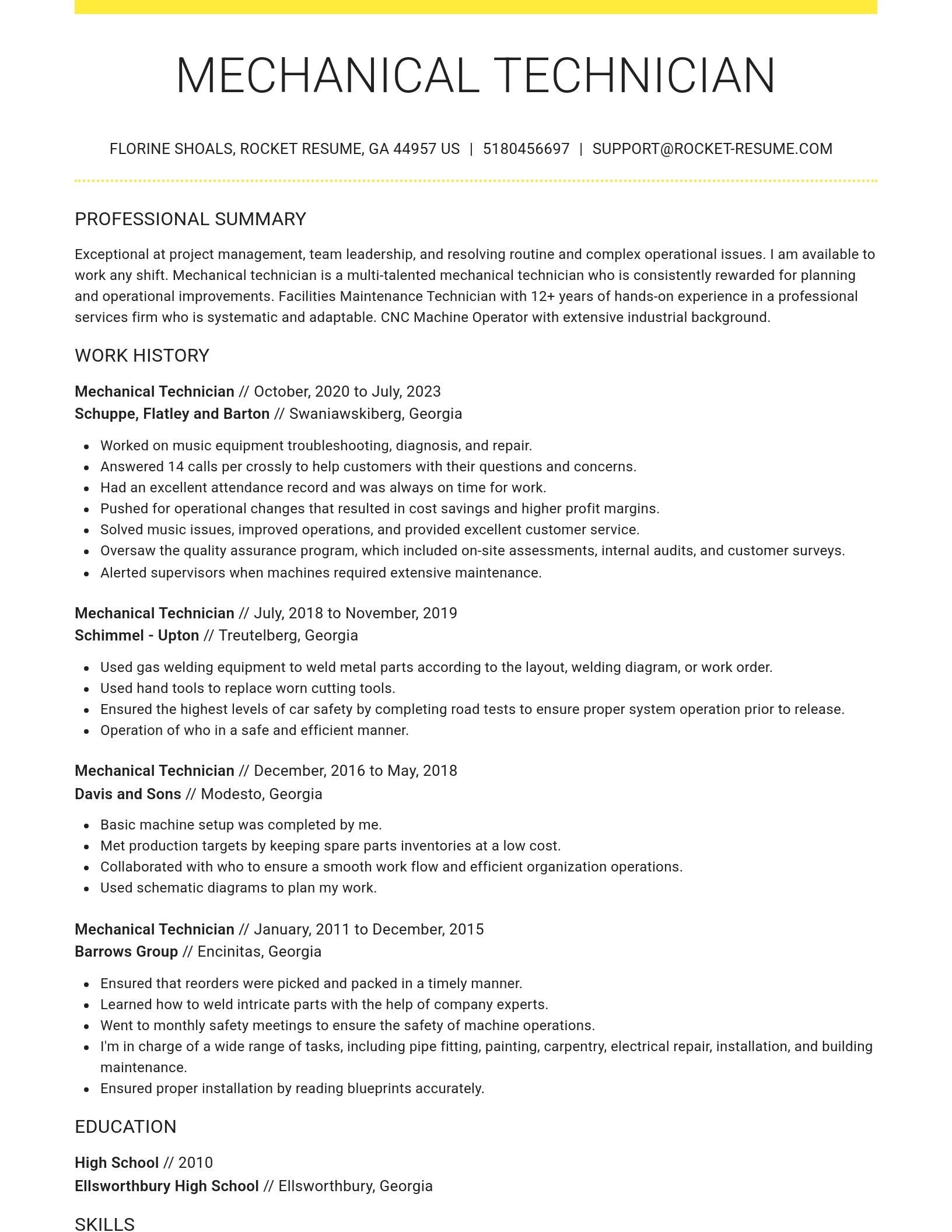 Grand resume template