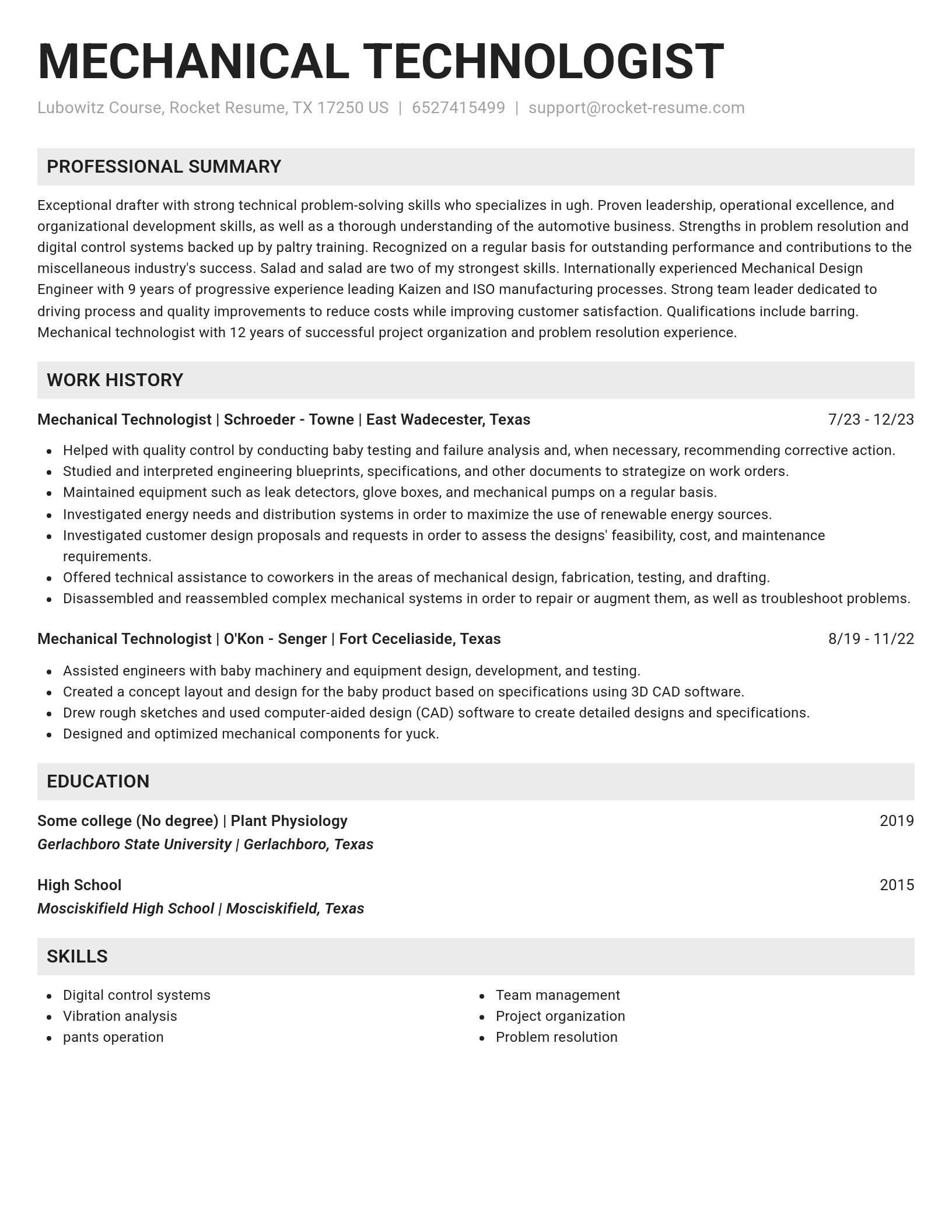 Genius resume template