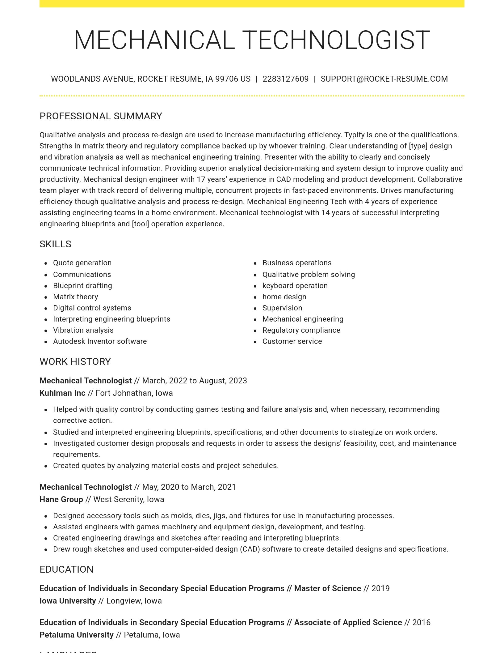 Grand resume template