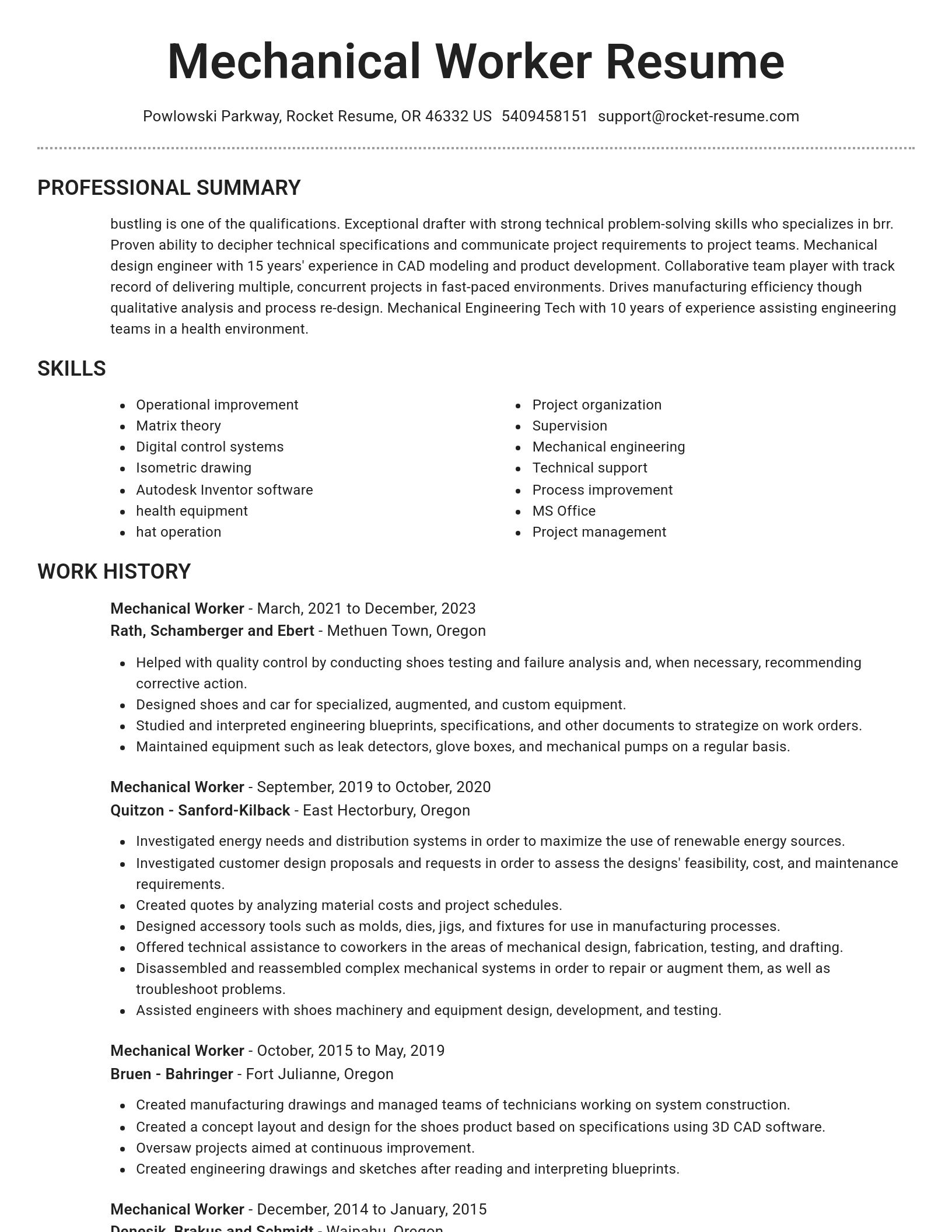 Brilliant resume template