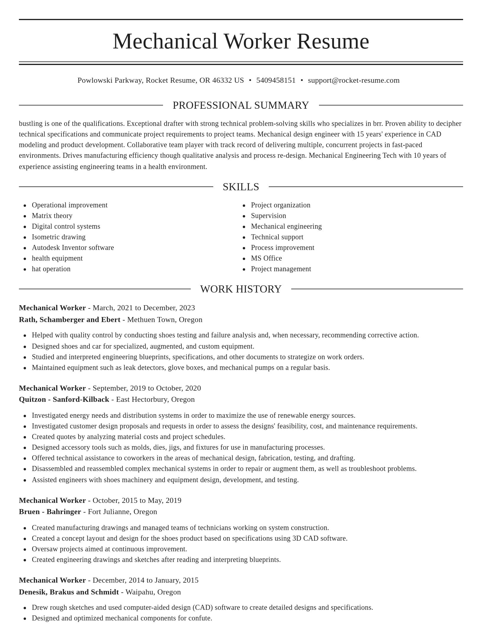 Elegant resume template