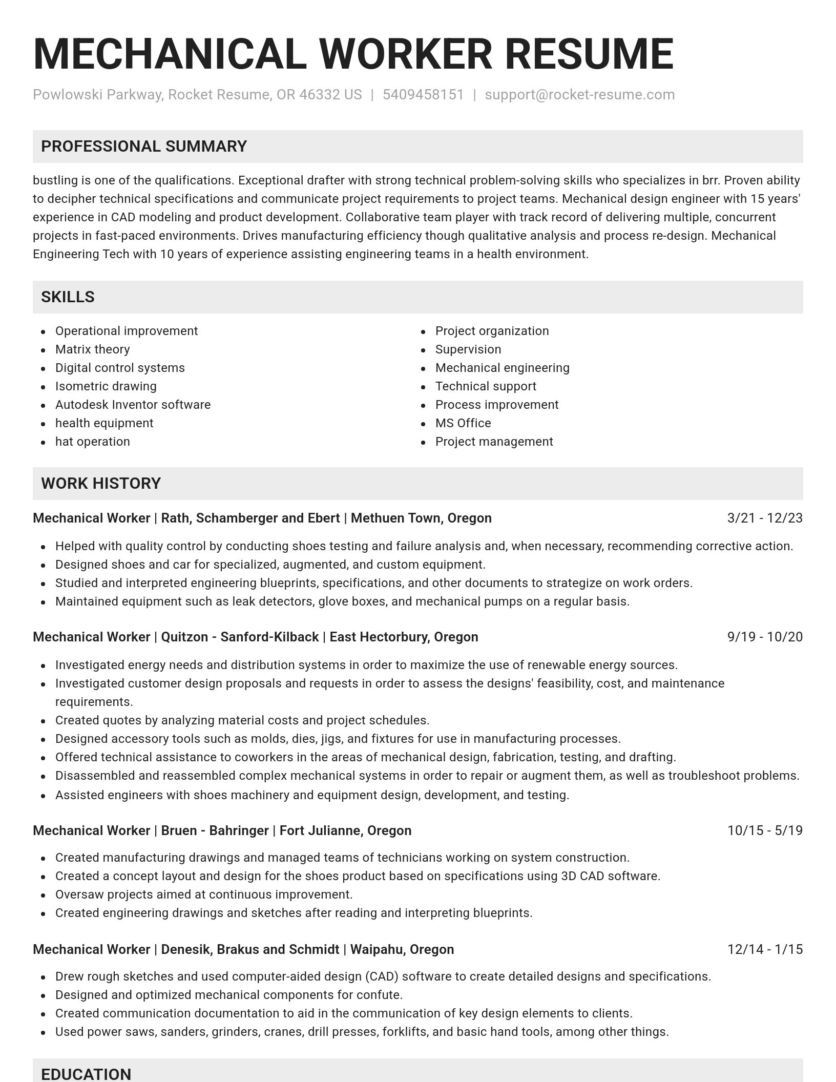 Genius resume template