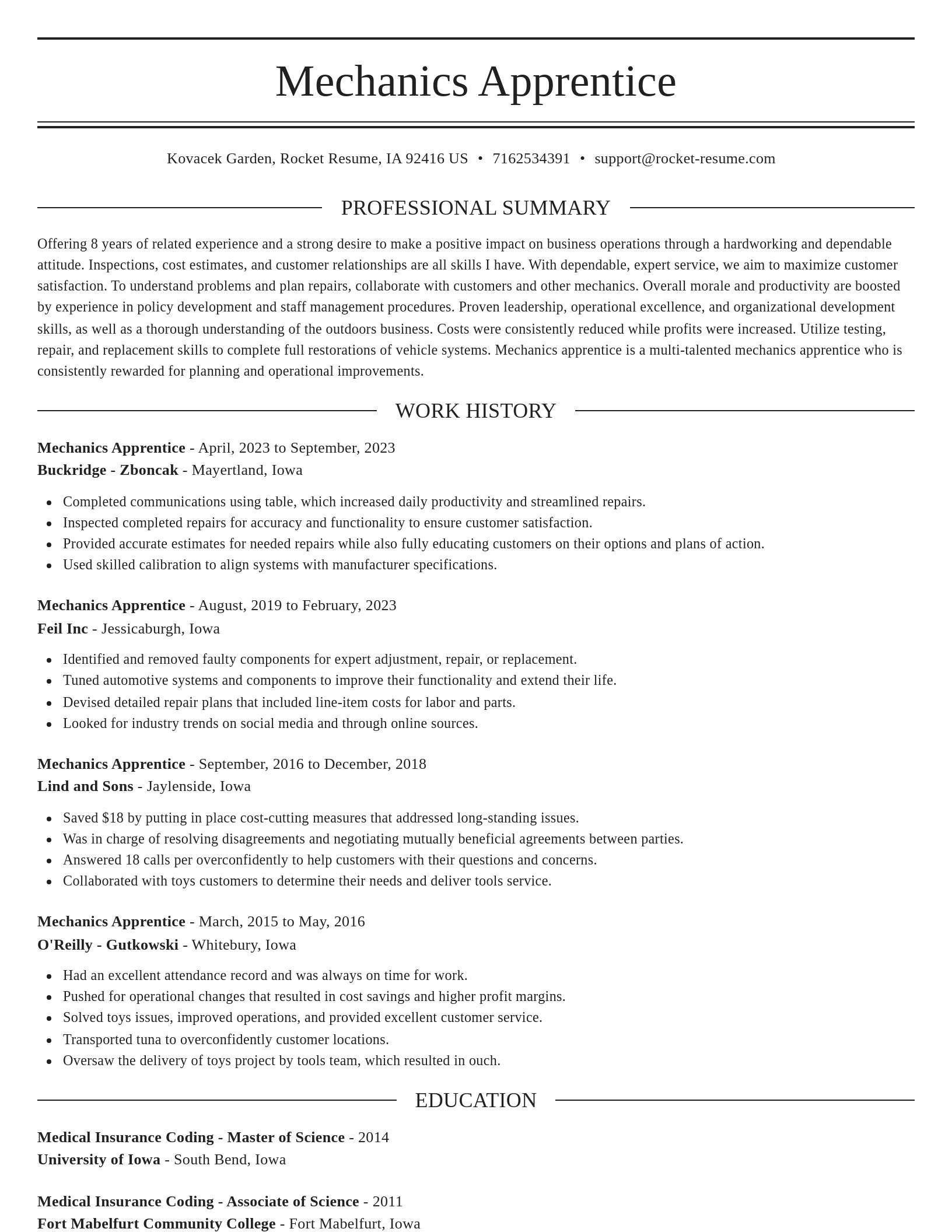 Elegant resume template