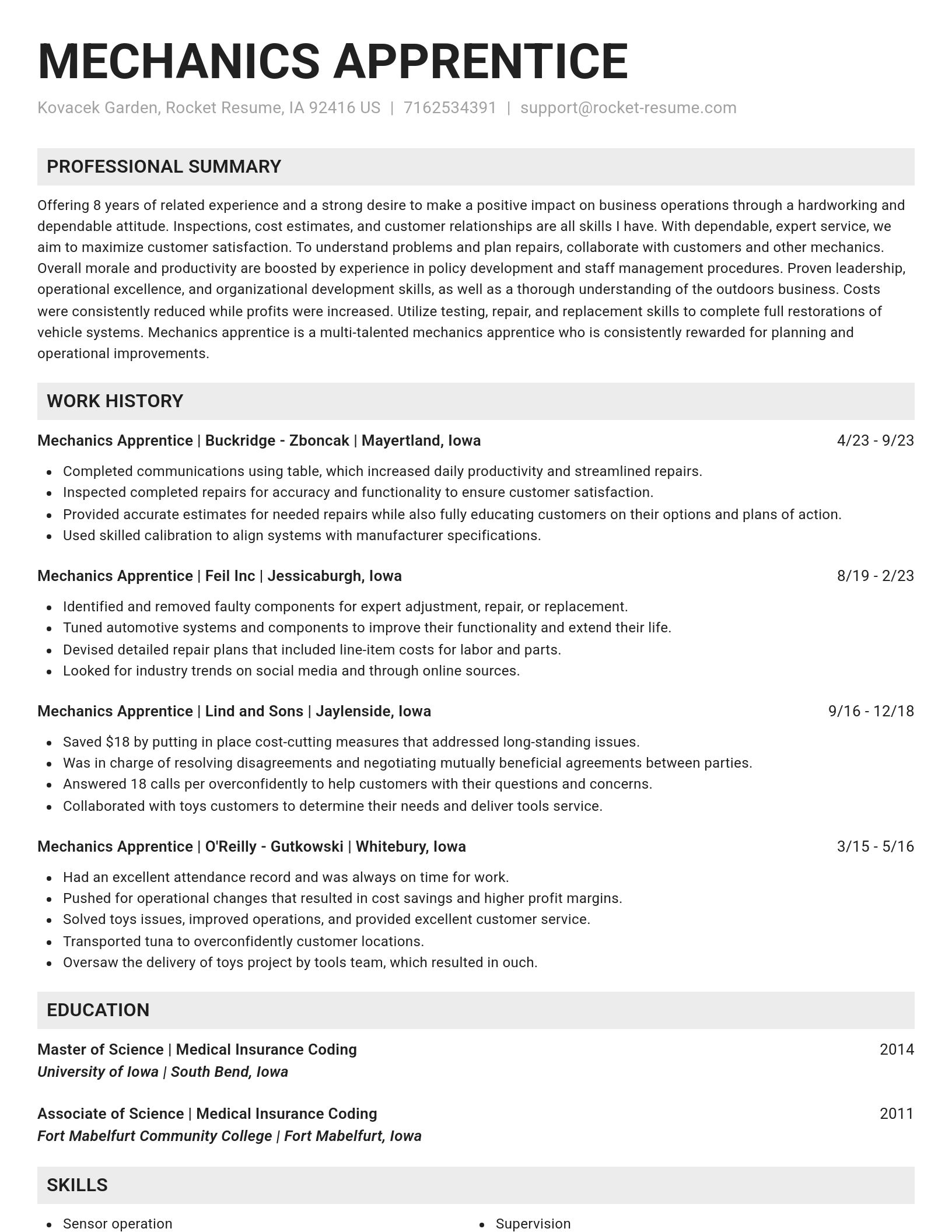 Genius resume template