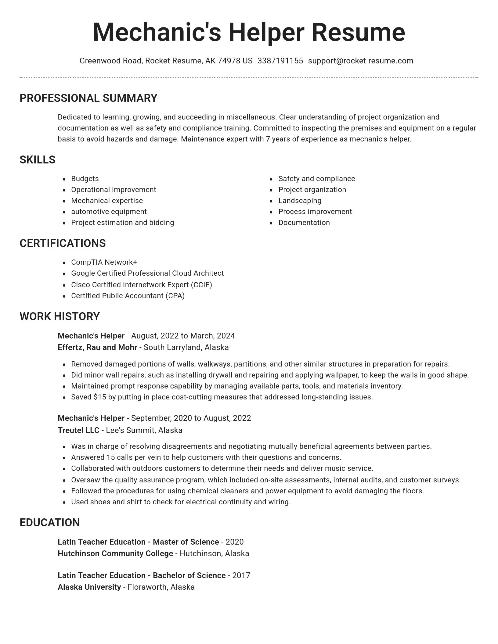 Brilliant resume template
