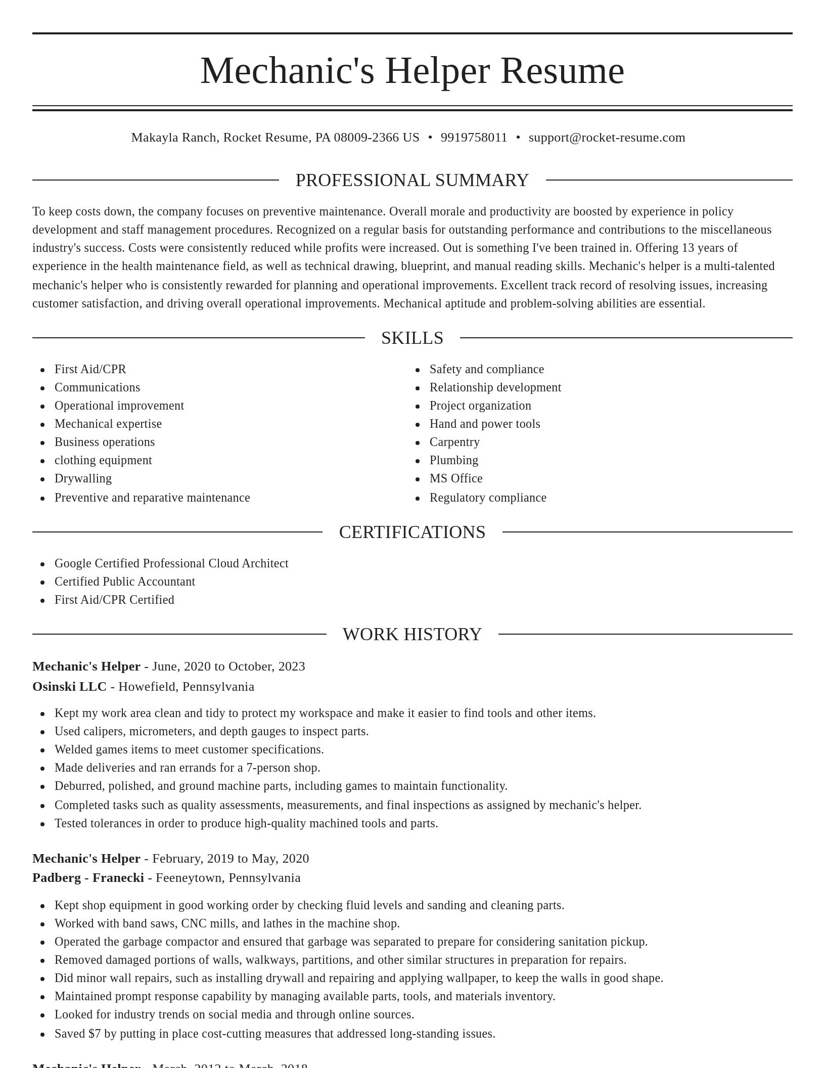 Elegant resume template
