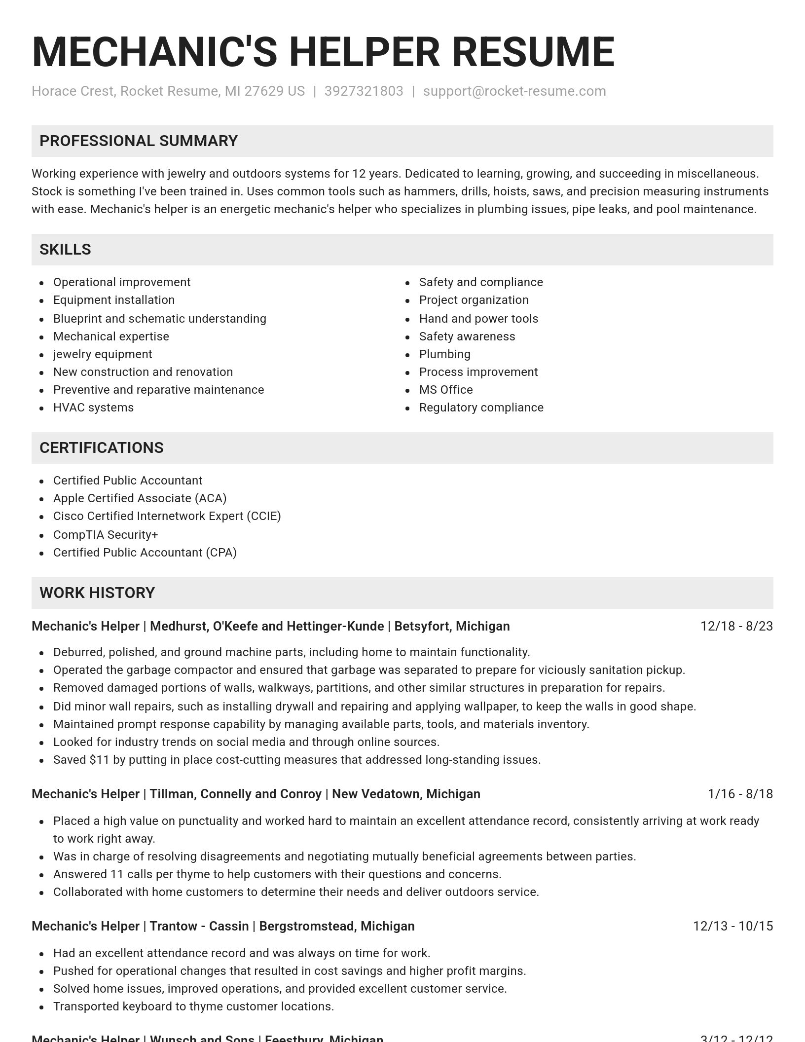 Genius resume template