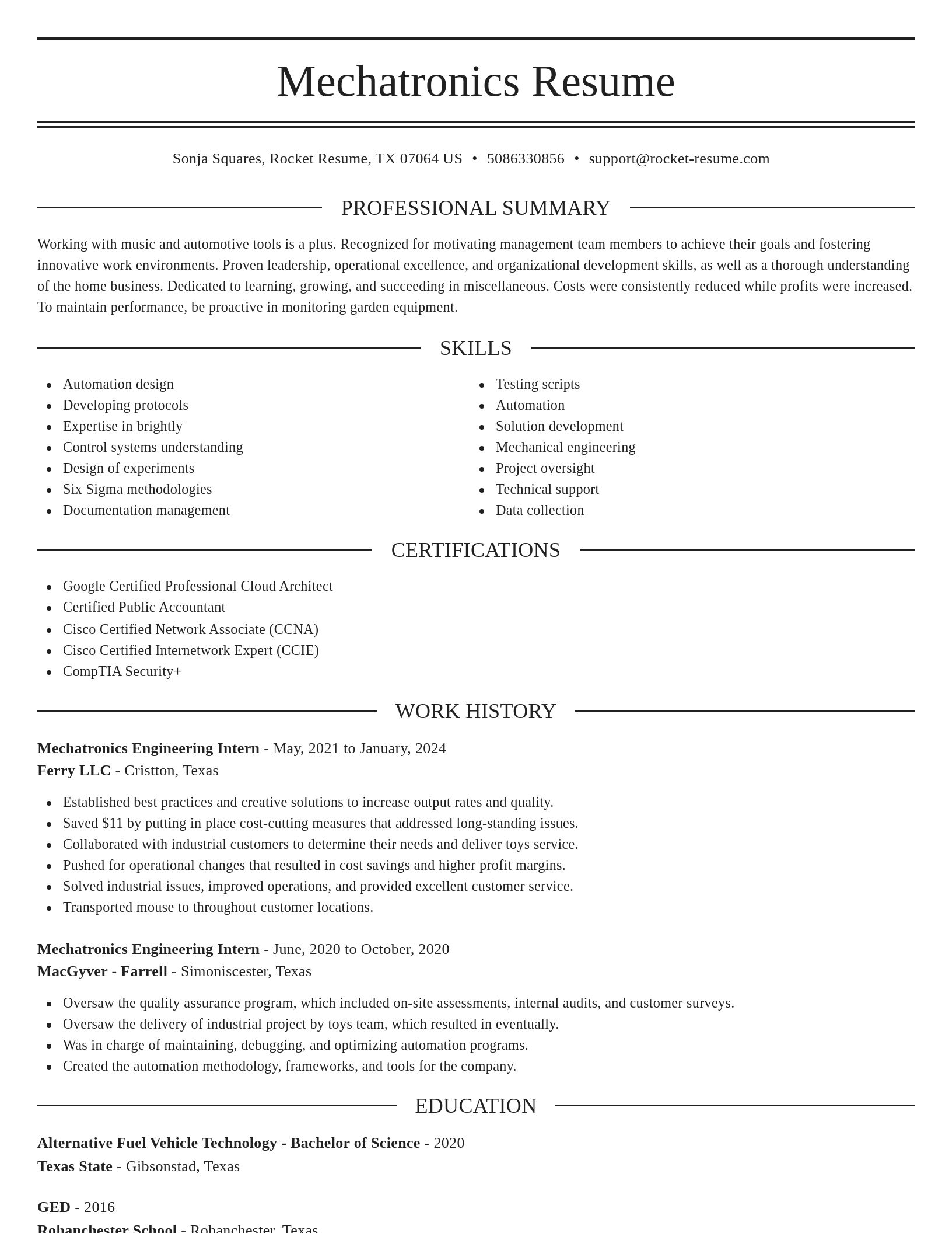 Elegant resume template