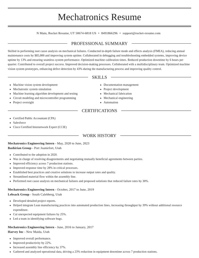 Elegant resume template