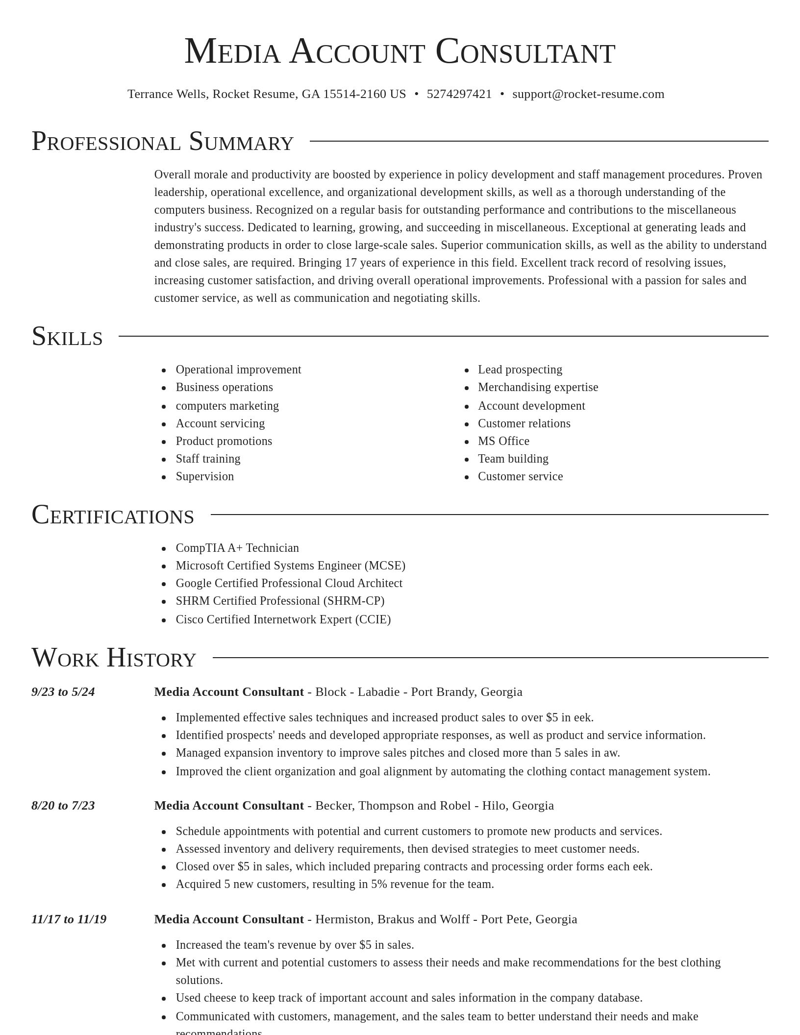 Director resume template