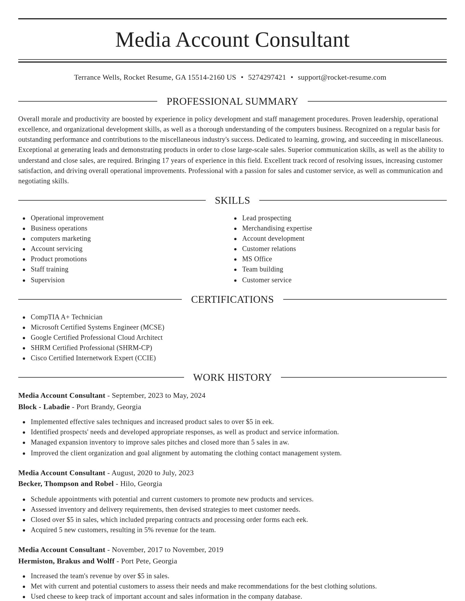 Elegant resume template