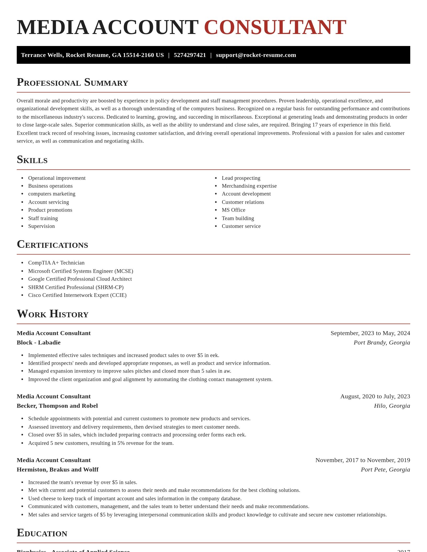 Exquisite resume template