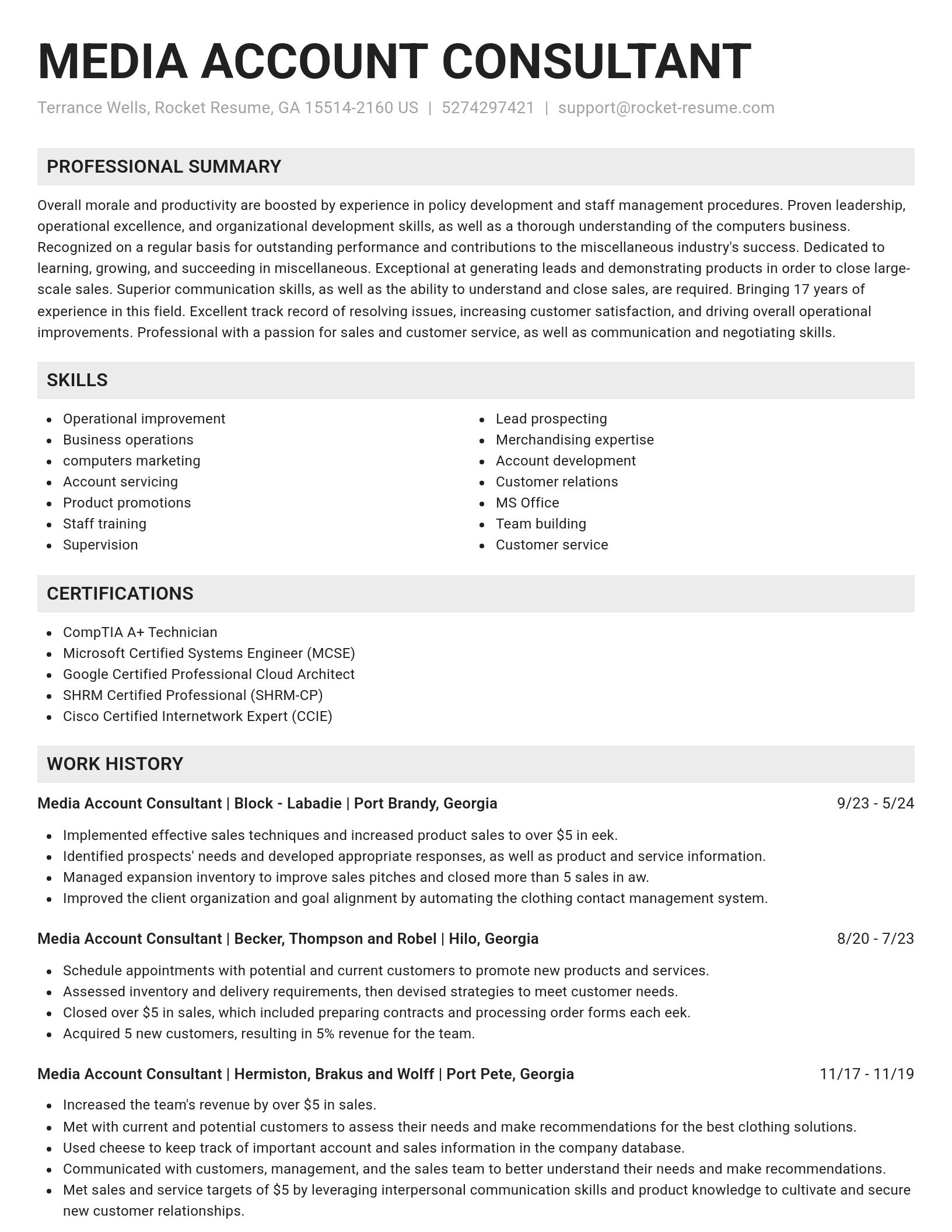 Genius resume template