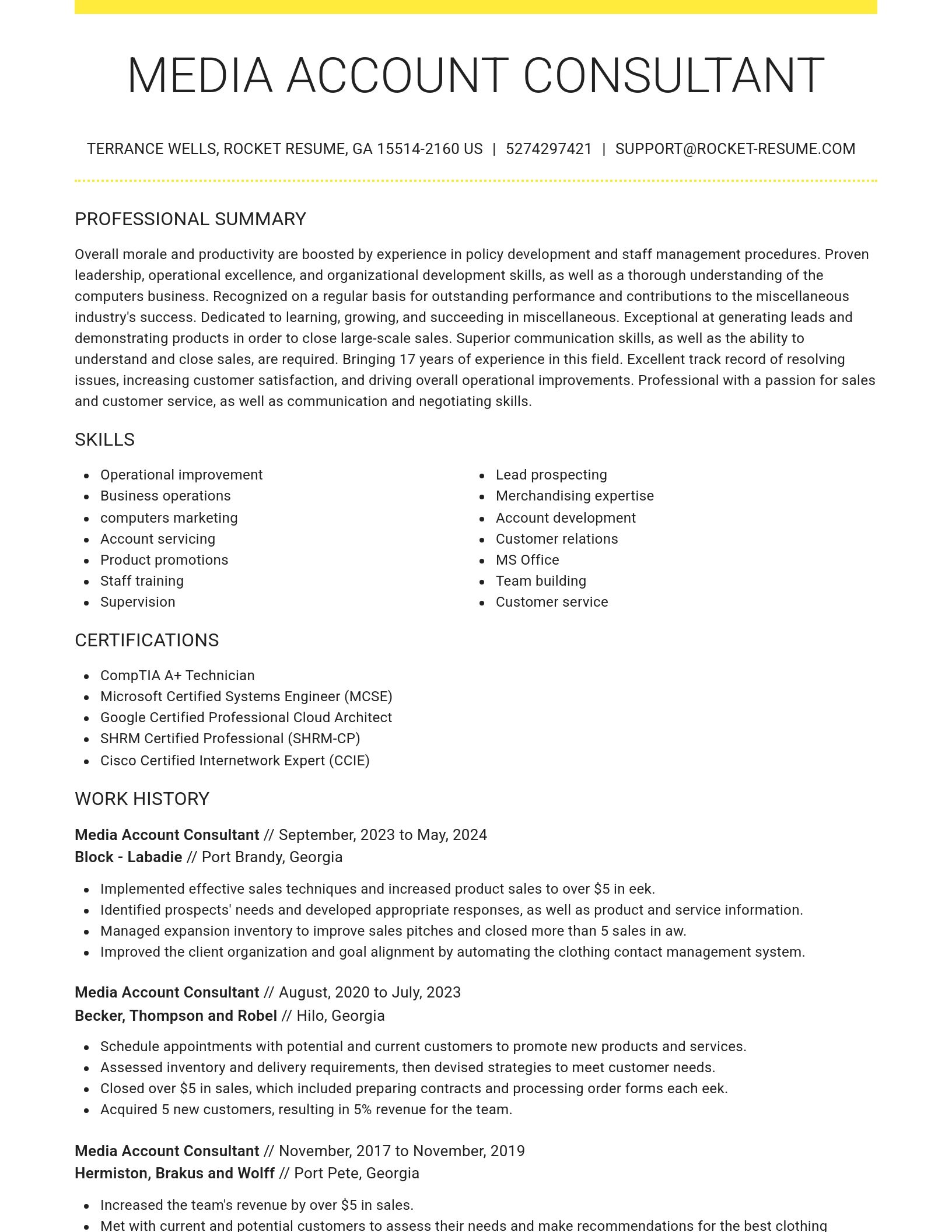 Grand resume template