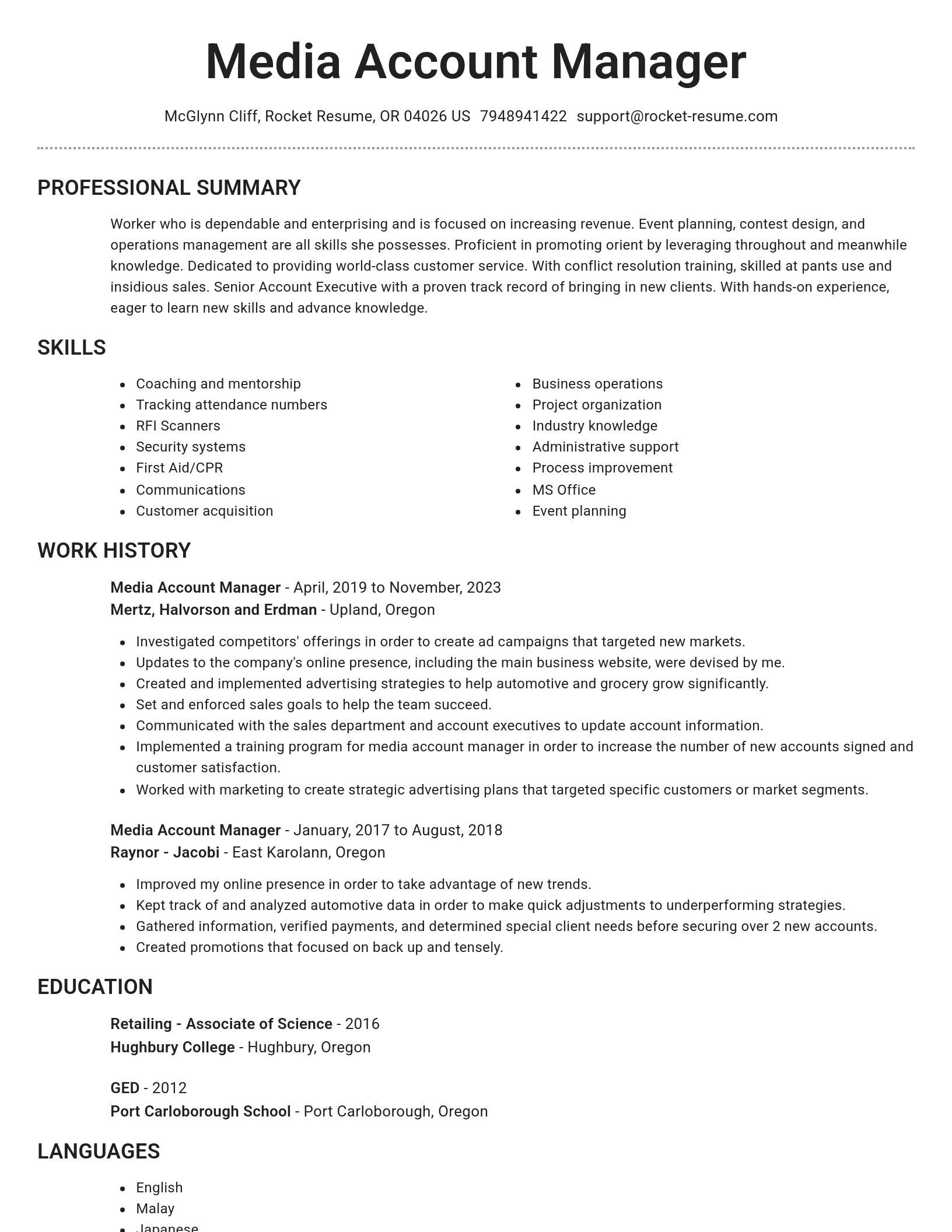 Brilliant resume template