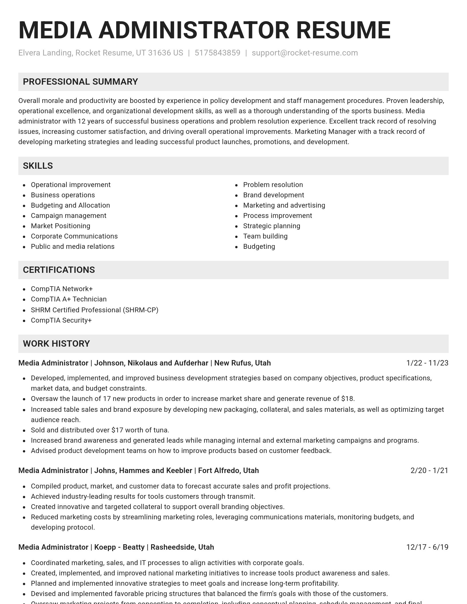 Genius resume template