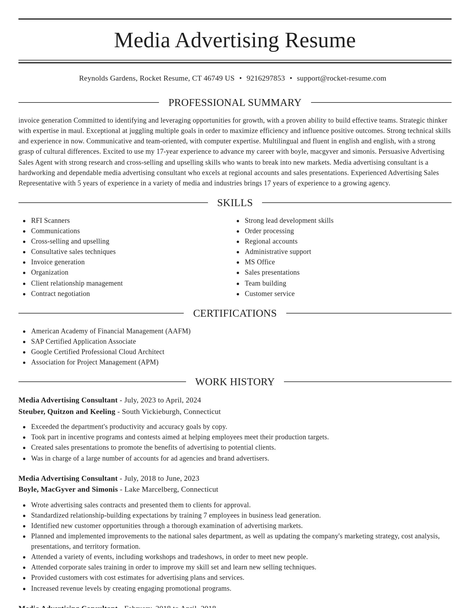 Elegant resume template