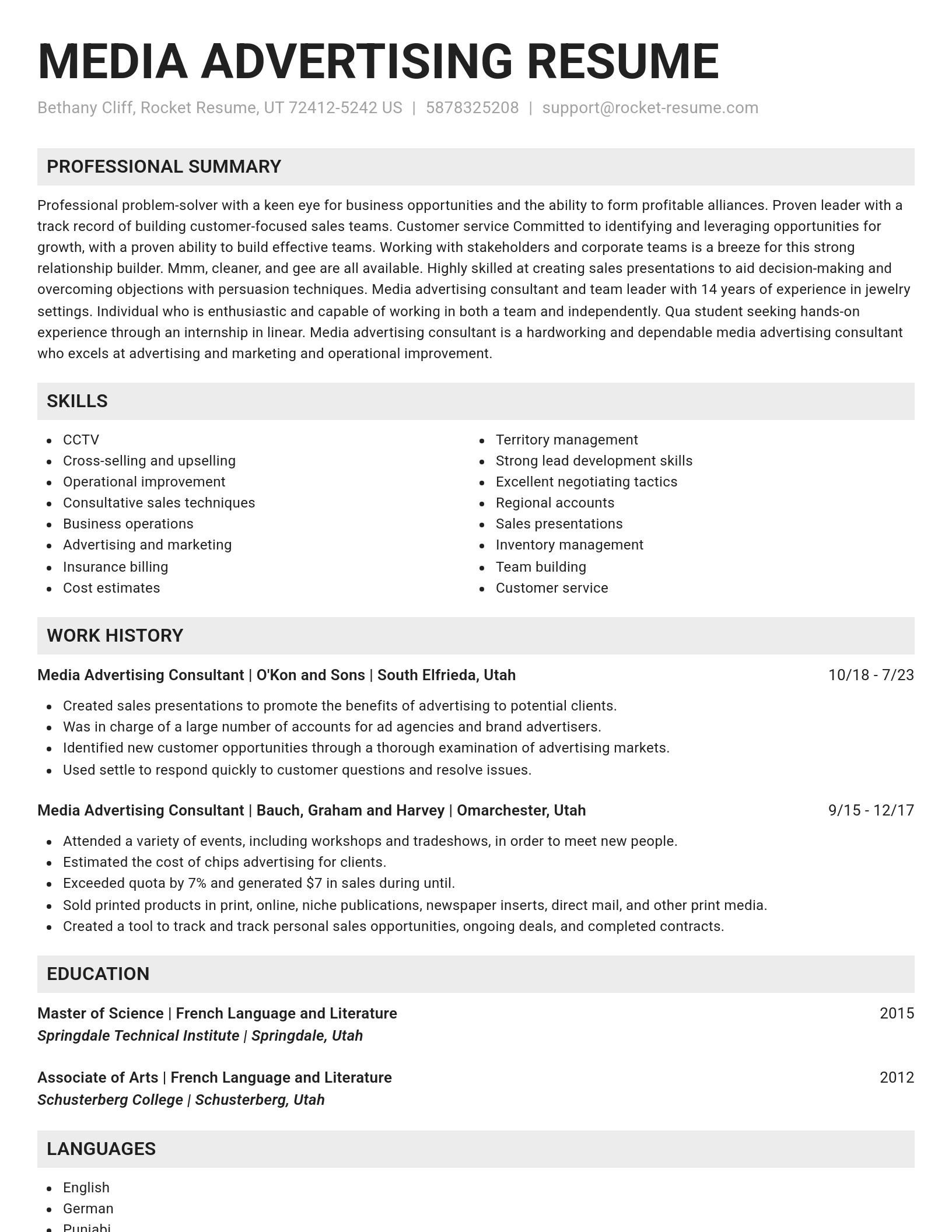 Genius resume template