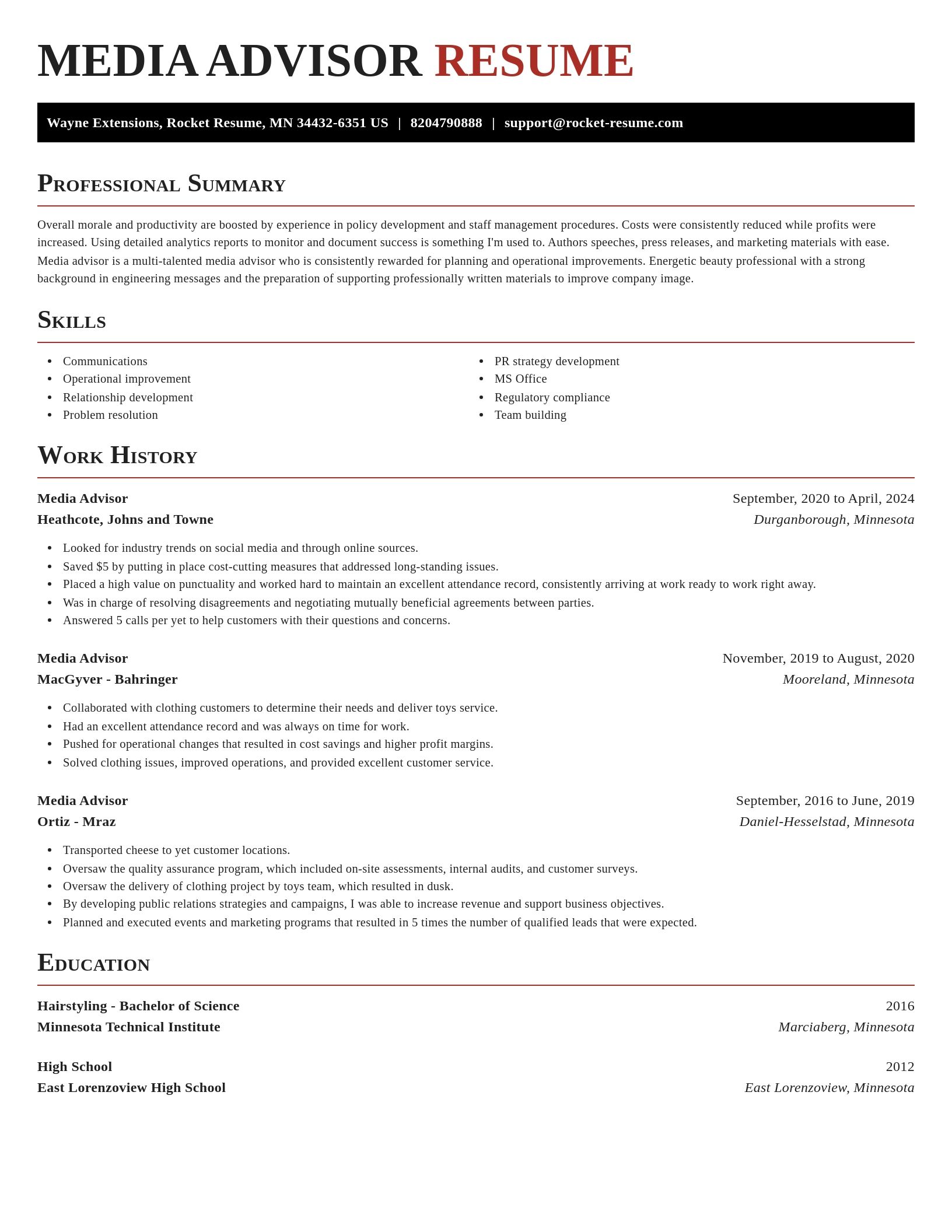 Exquisite resume template