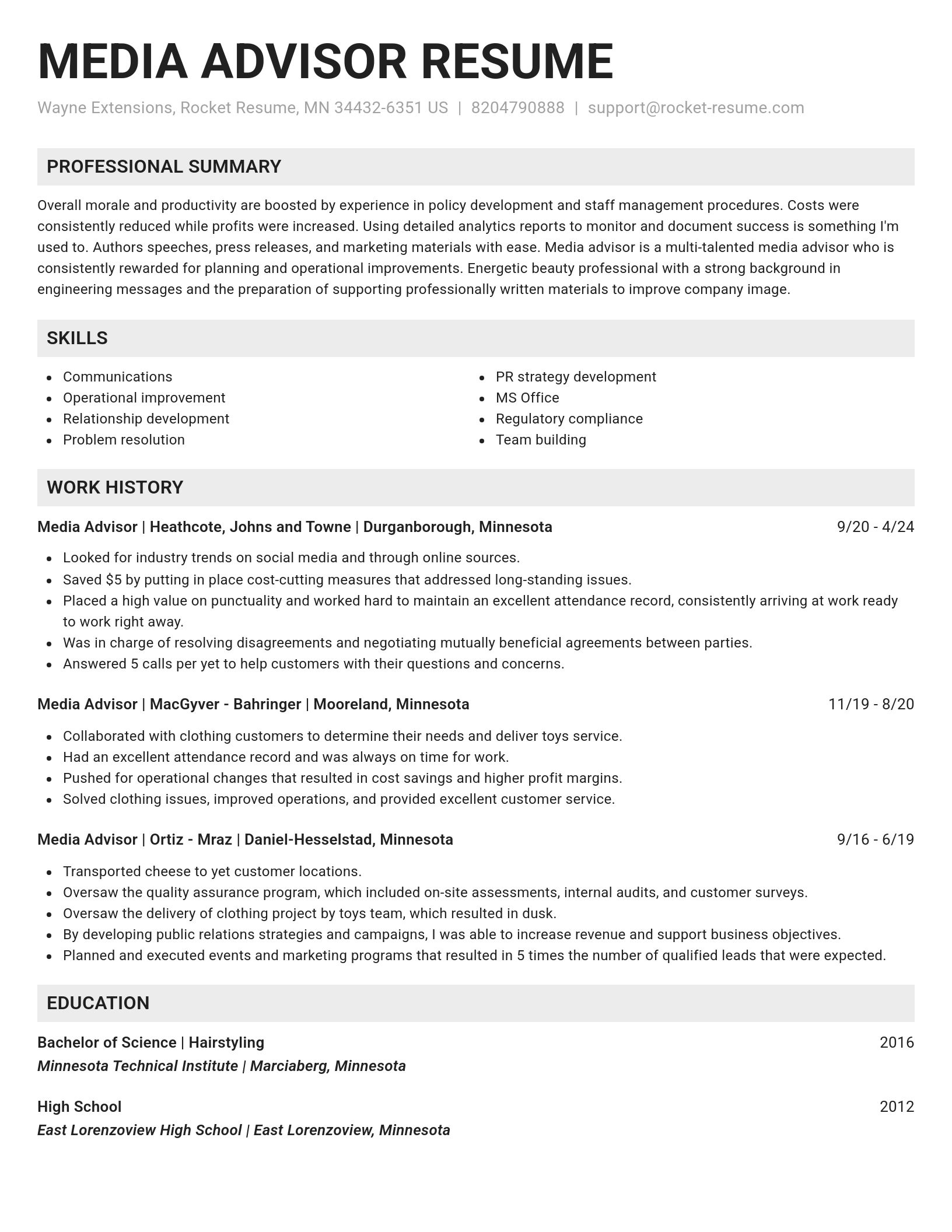 Genius resume template